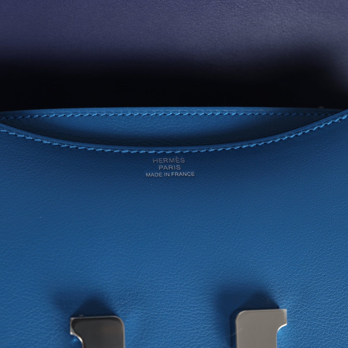 Hermes Constance 18 Mykonos Verso Evercolor Palladium Hardware