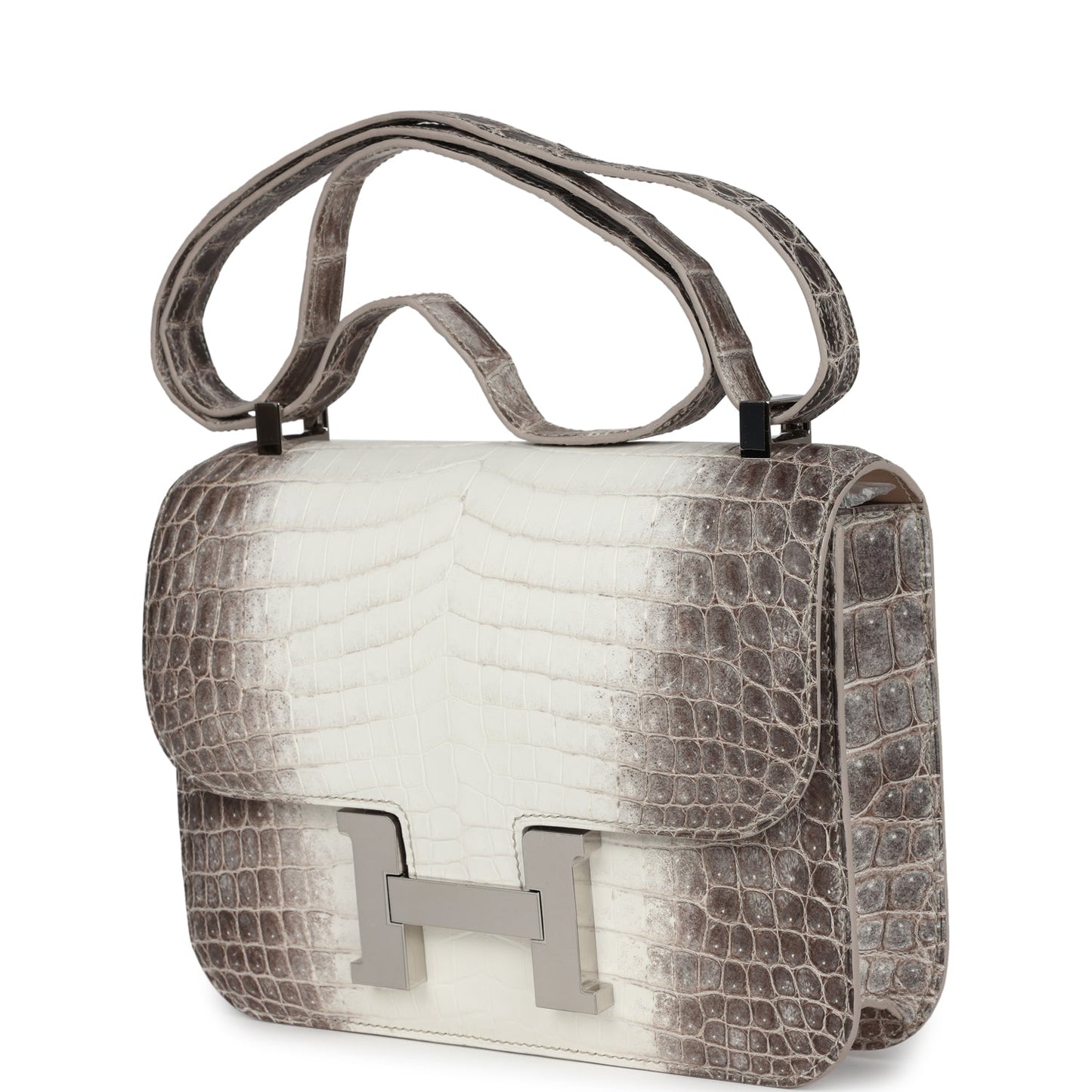 Hermes Constance 1-24 Himalaya Matte Niloticus Crocodile Palladium Hardware