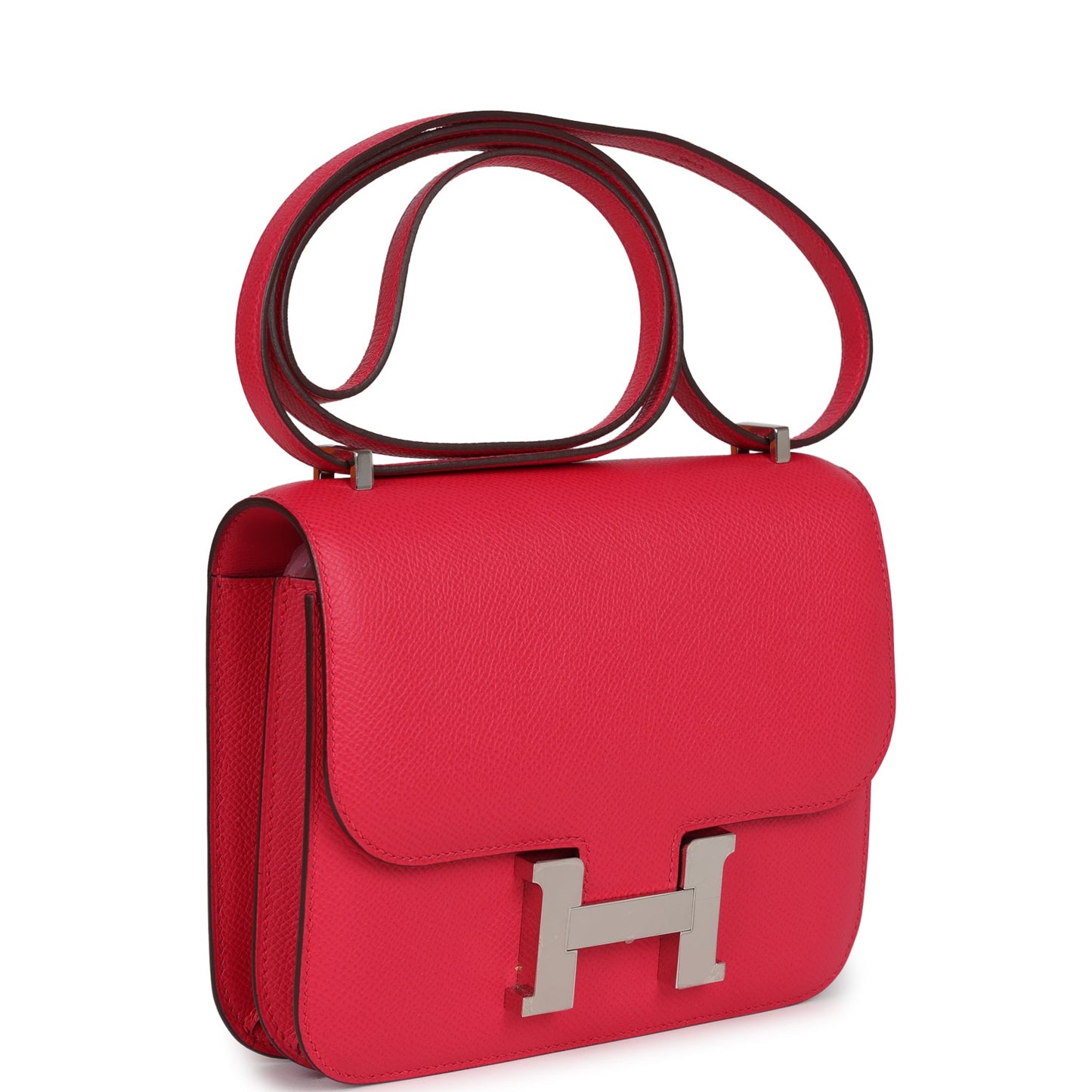 Hermes Constance 18 Rose Extreme Epsom Palladium Hardware