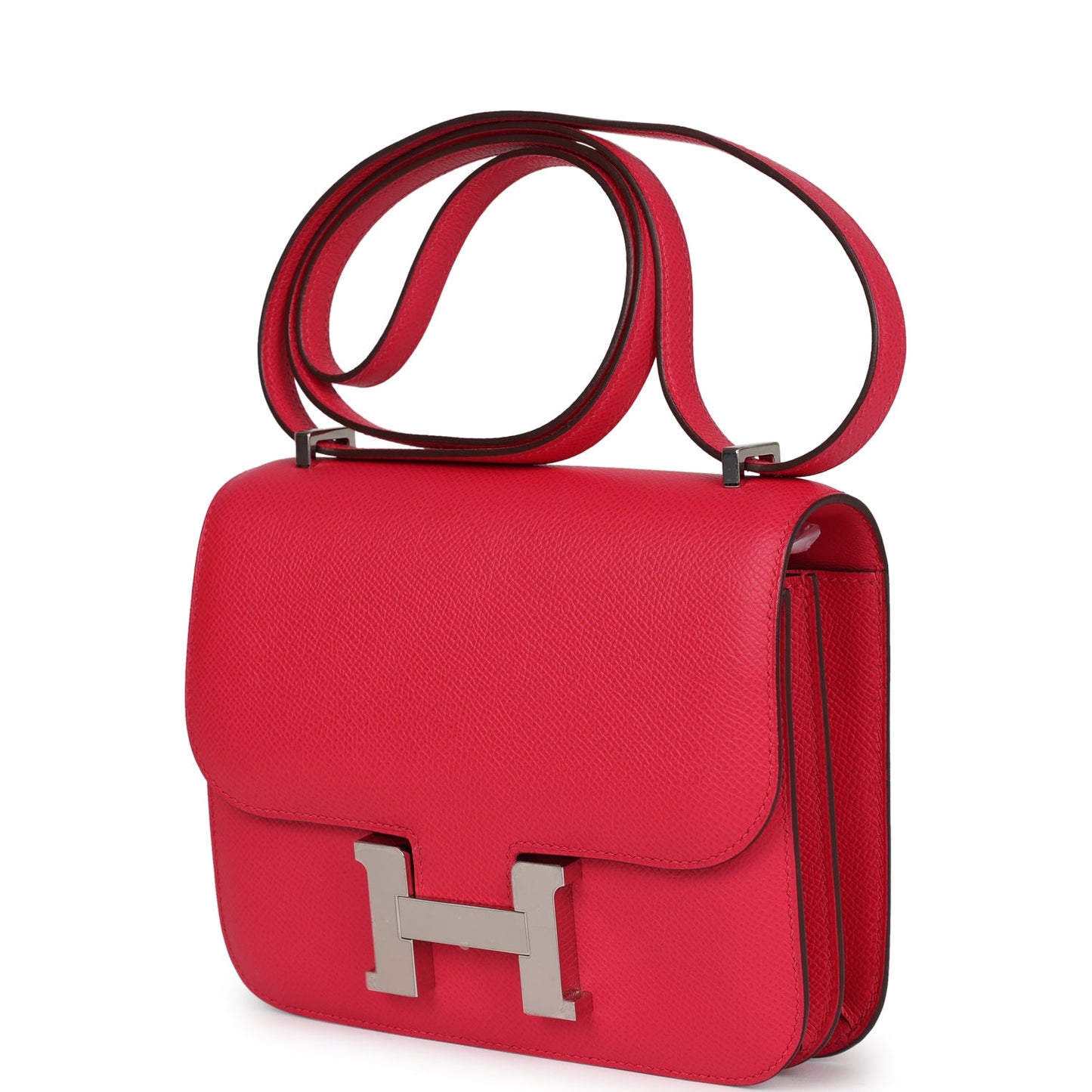 Hermes Constance 18 Rose Extreme Epsom Palladium Hardware