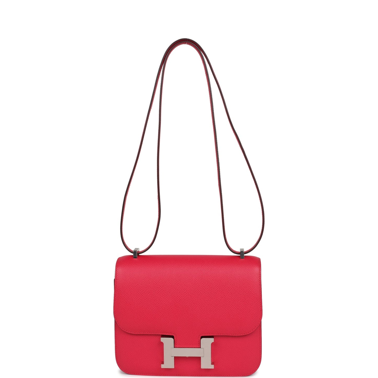 Hermes Constance 18 Rose Extreme Epsom Palladium Hardware