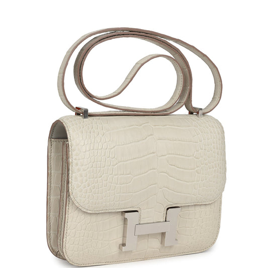 Hermes Constance 18 Beton Matte Alligator Palladium Hardware