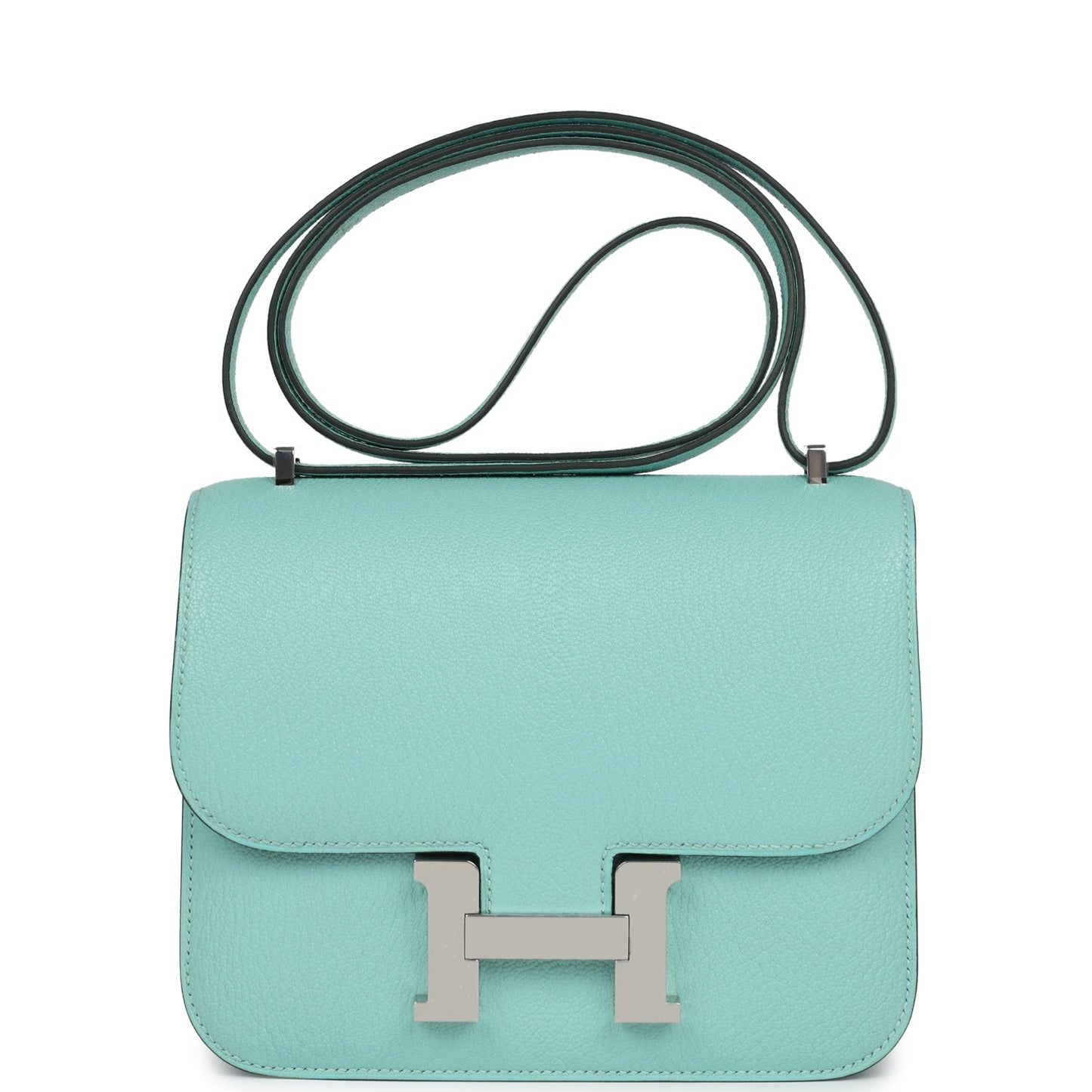 Hermes Constance 18 Aqua Chevre Palladium Hardware