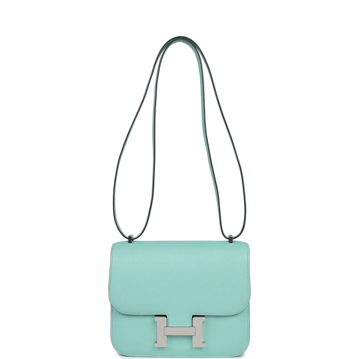 Hermes Constance 18 Aqua Chevre Palladium Hardware