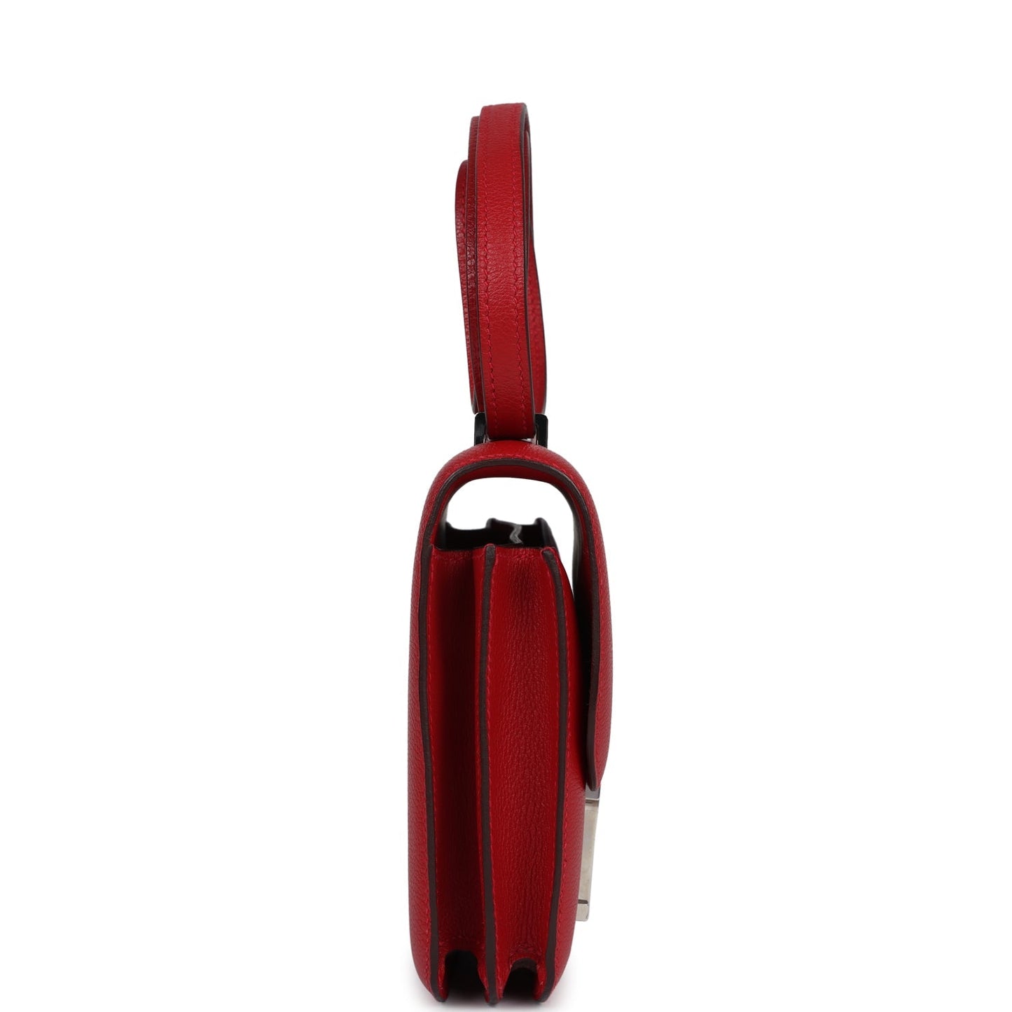 Hermes Constance 18 Rouge Casaque Evercolor Palladium Hardware