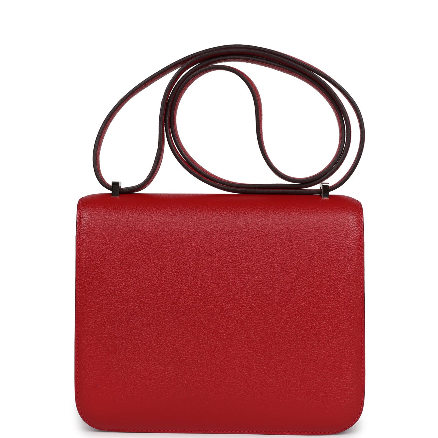 Hermes Constance 18 Rouge Casaque Evercolor Palladium Hardware