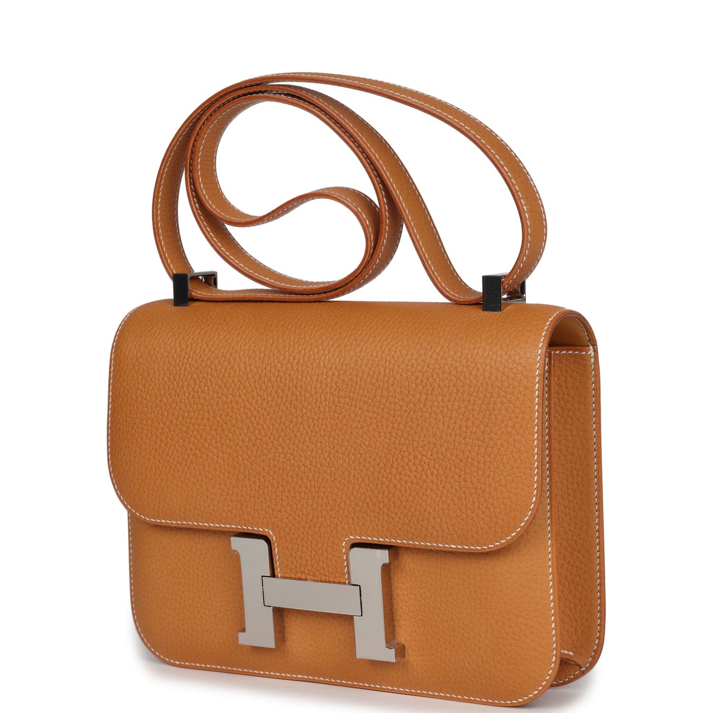 Hermes Constance 1-24 Naturel Sable Vache Naturel Graine Palladium Hardware