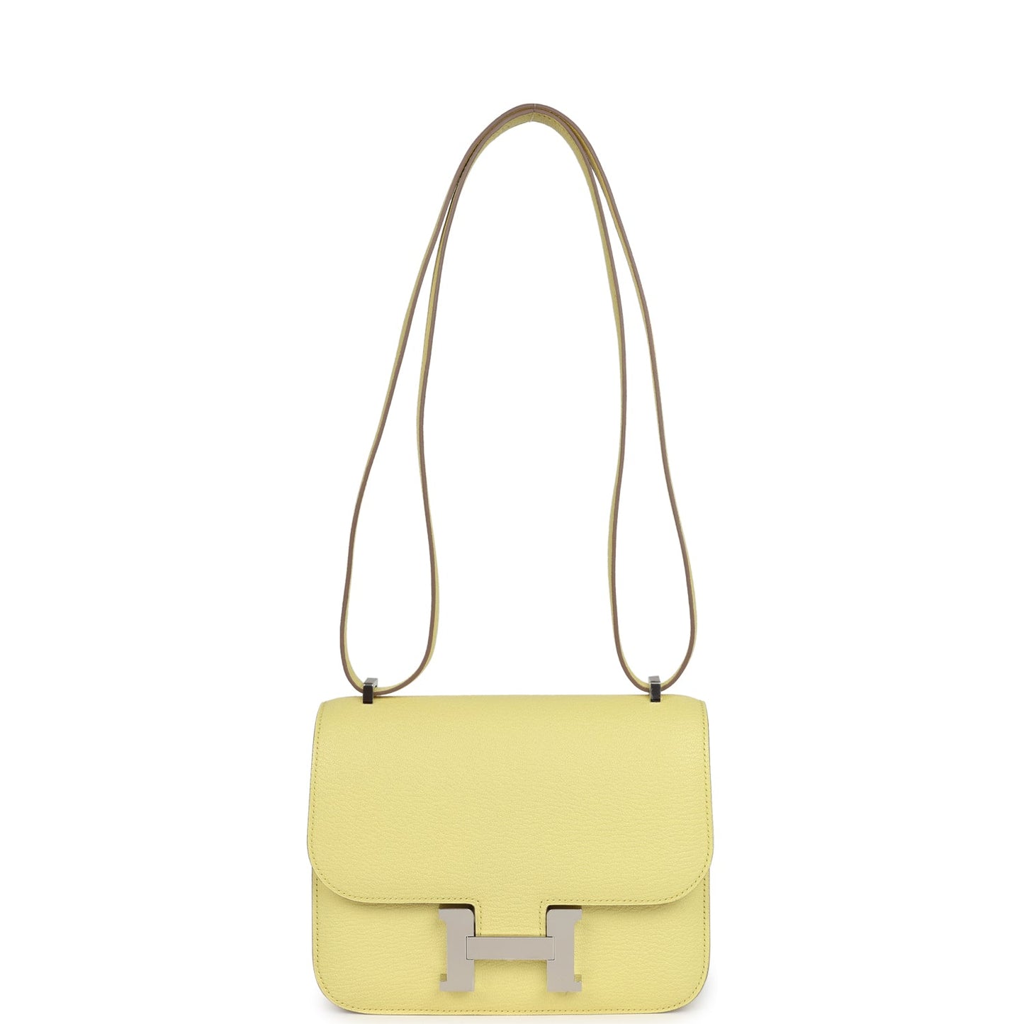 Hermes Constance 18 Limoncello Chevre Mysore Palladium Hardware