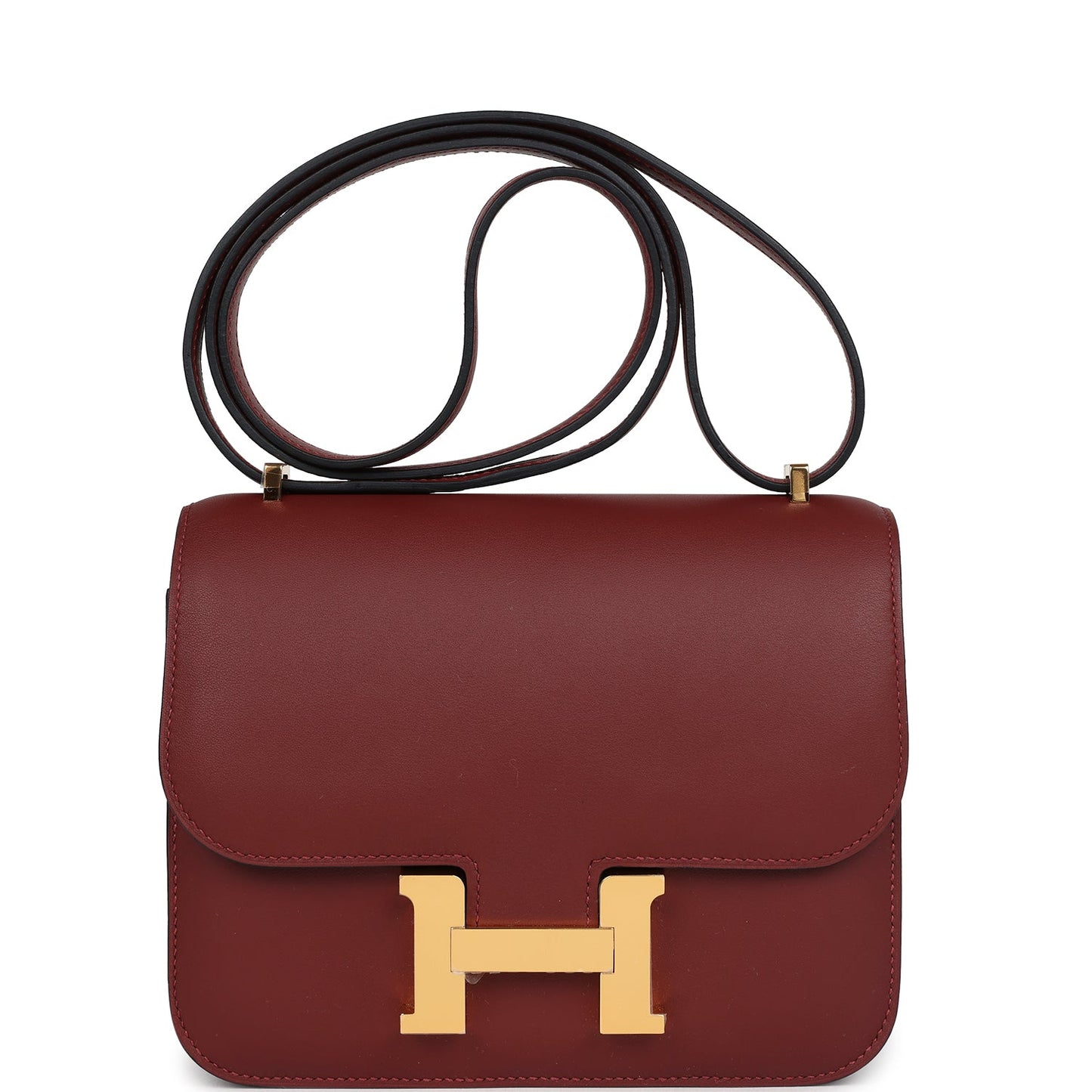 Hermes Constance 18 Rouge H Swift Gold Hardware