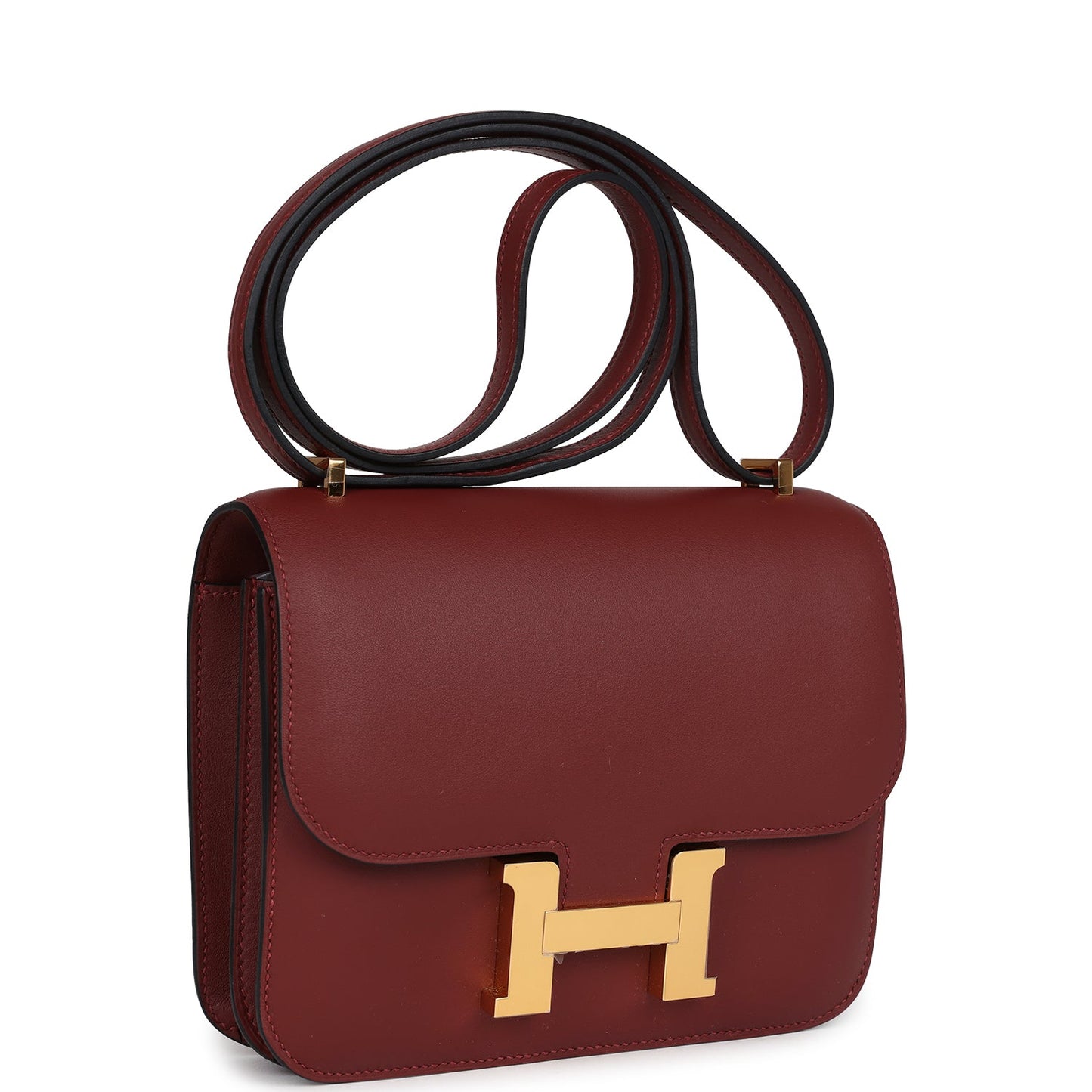 Hermes Constance 18 Rouge H Swift Gold Hardware