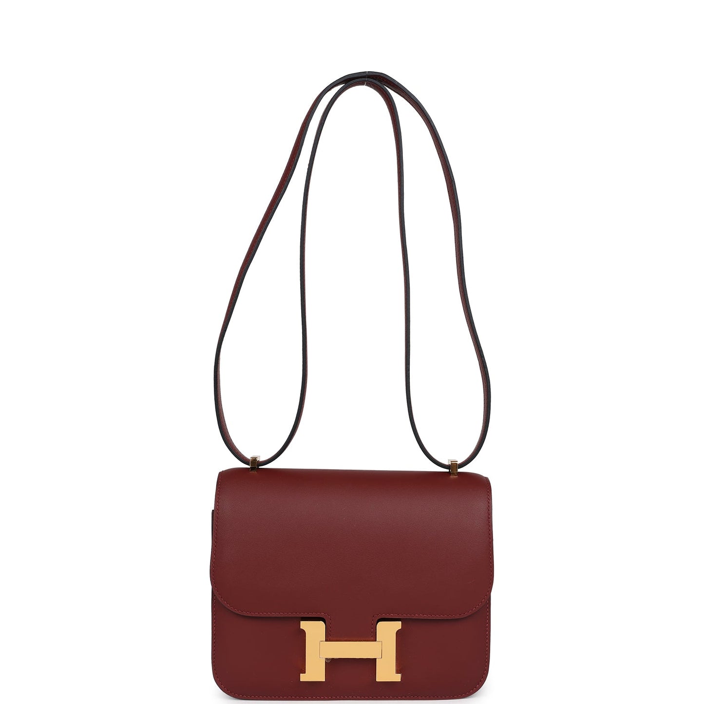 Hermes Constance 18 Rouge H Swift Gold Hardware