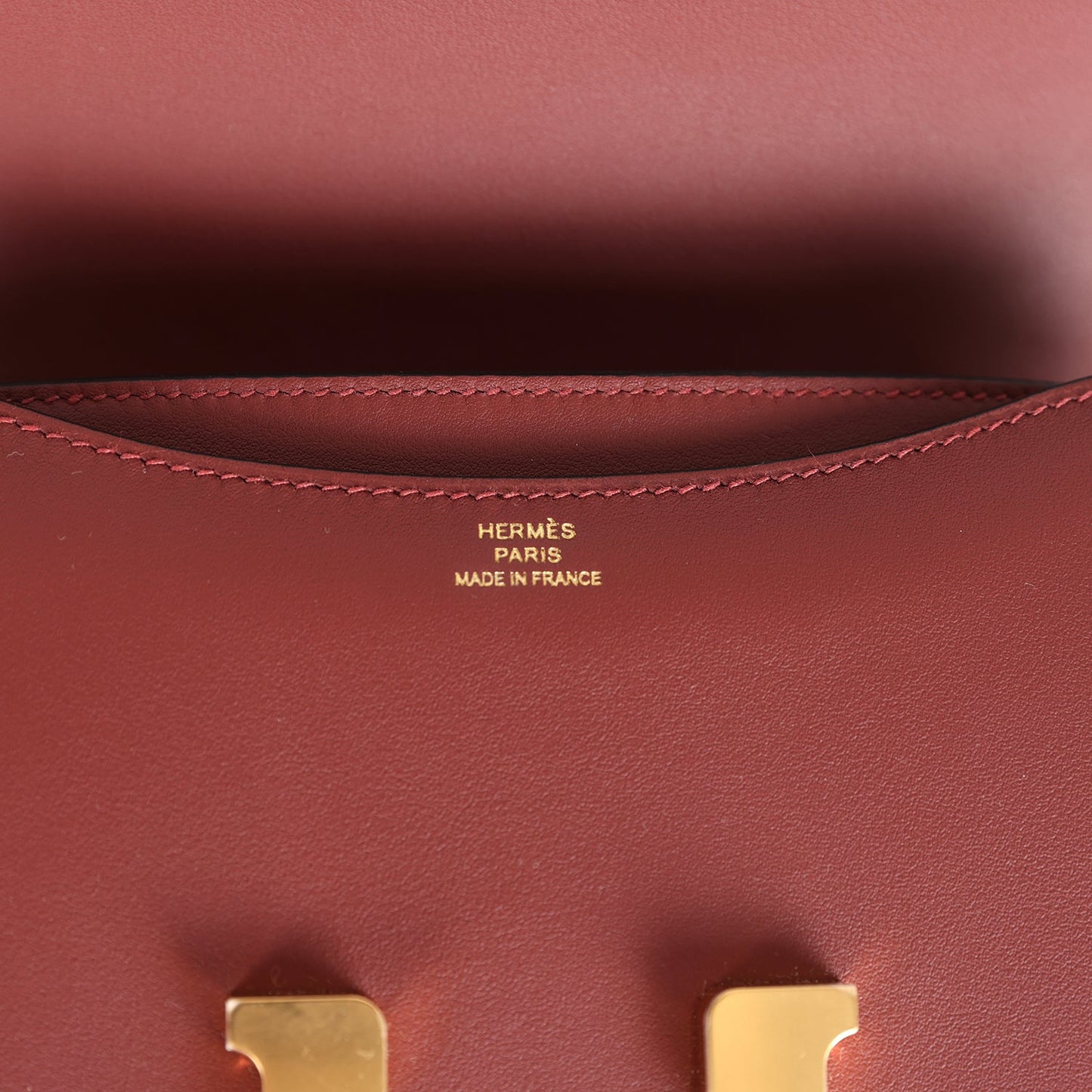 Hermes Constance 18 Rouge H Swift Gold Hardware