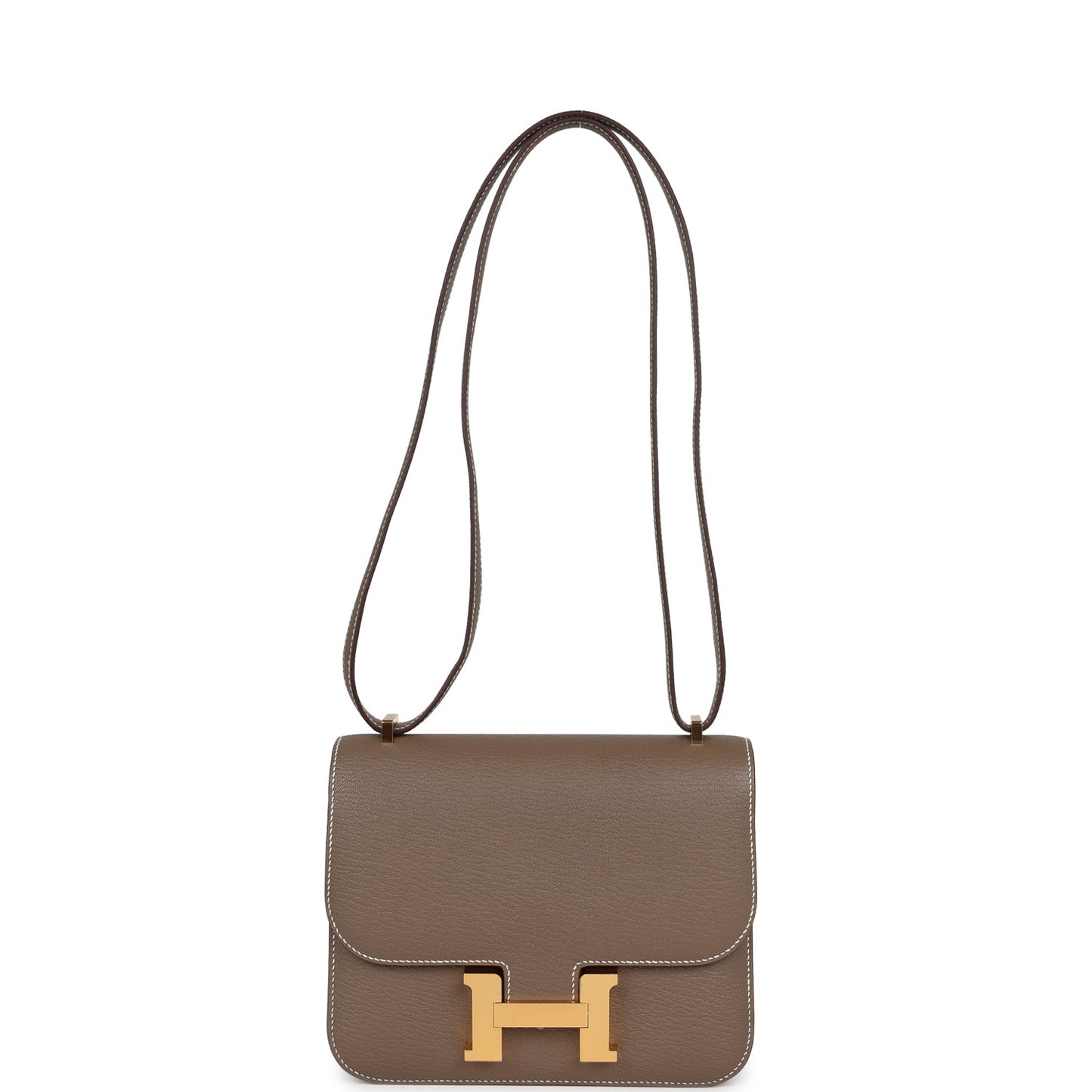 Hermes Constance 18 Etoupe Chevre Mysore Gold Hardware