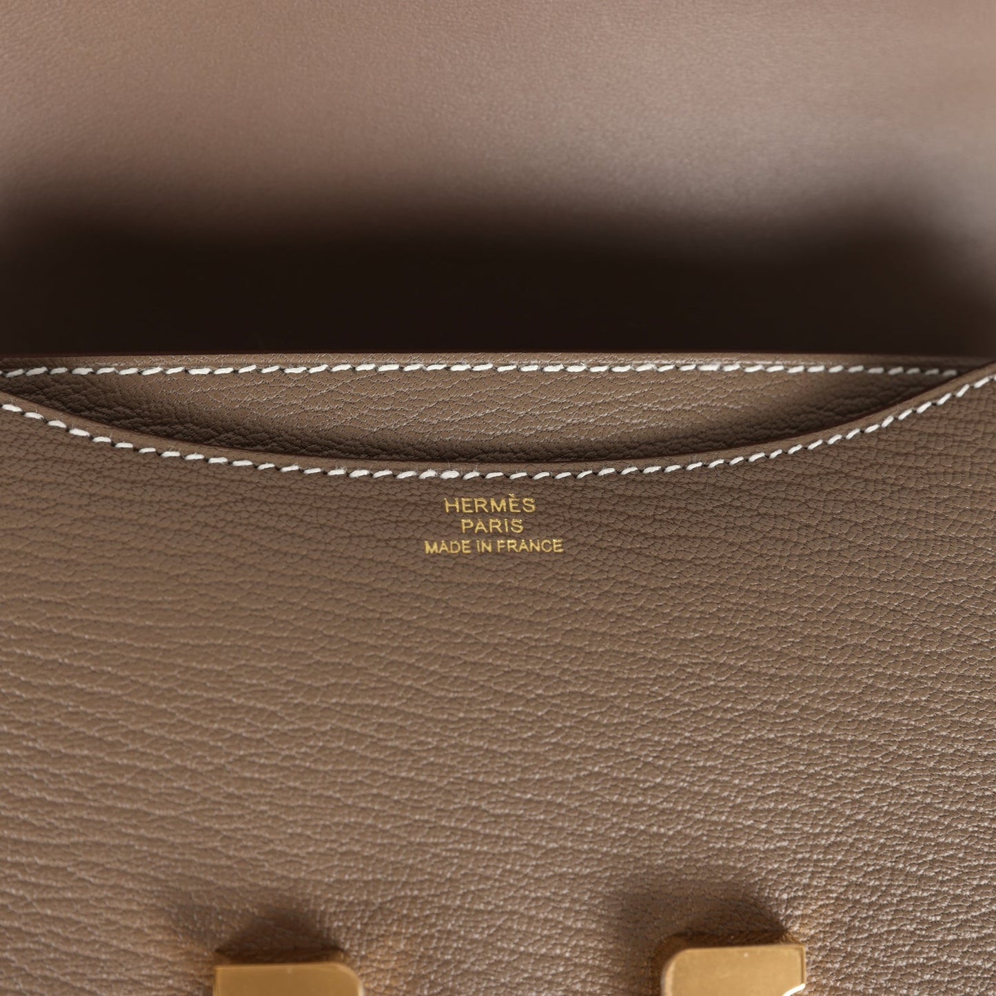 Hermes Constance 18 Etoupe Chevre Mysore Gold Hardware