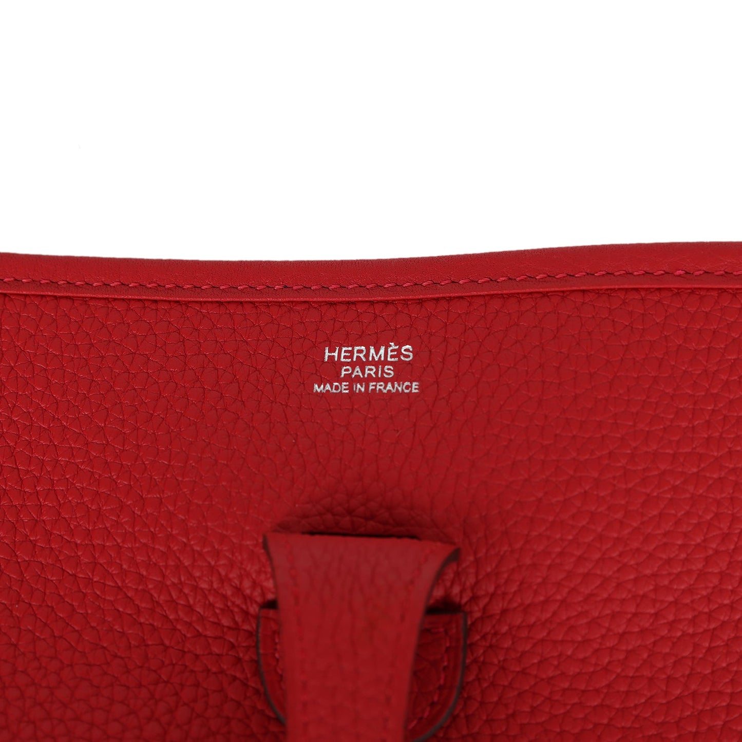 Hermes Evelyne III PM Vermillion Clemence Palladium Hardware