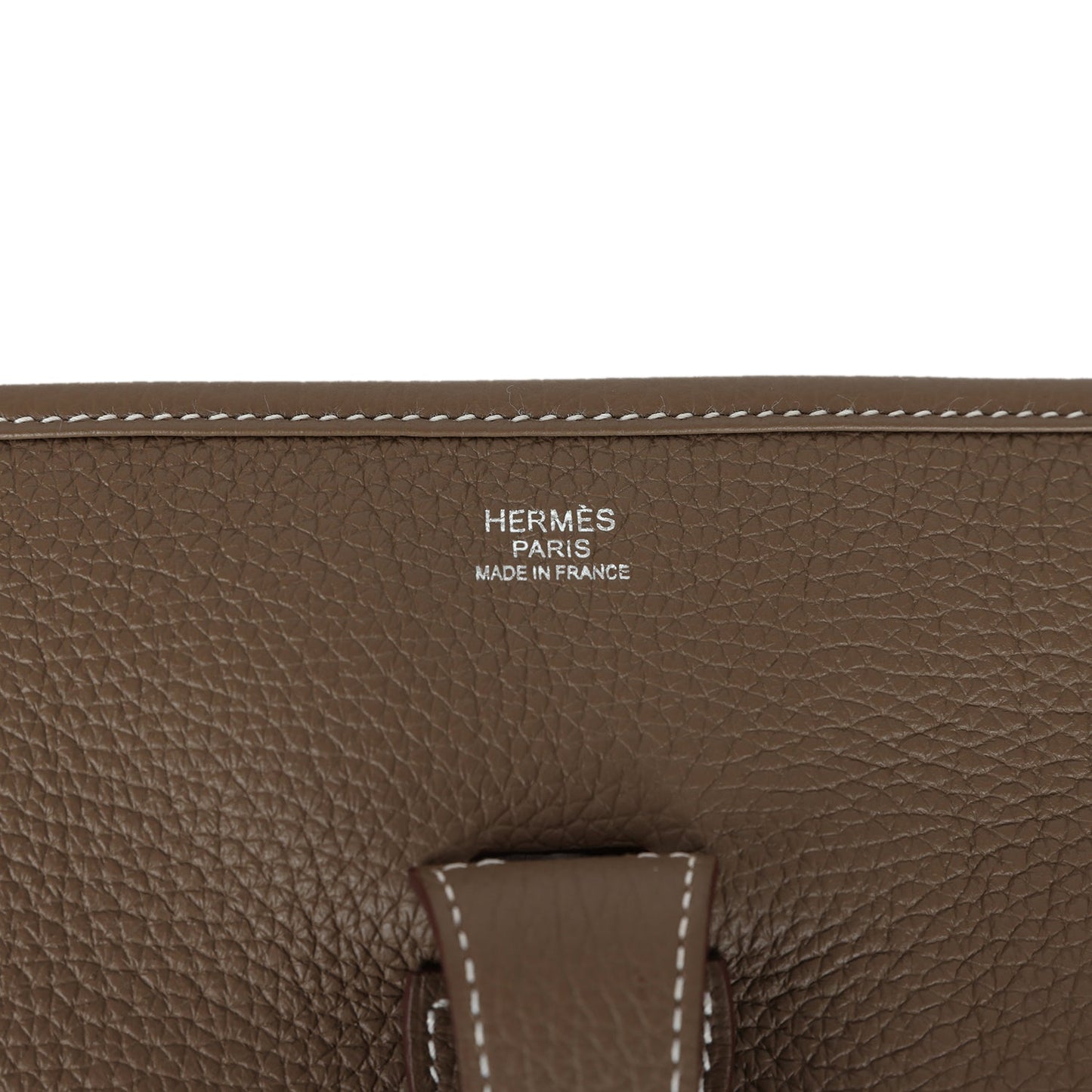 Hermes Evelyne III GM Etoupe Clemence Palladium Hardware