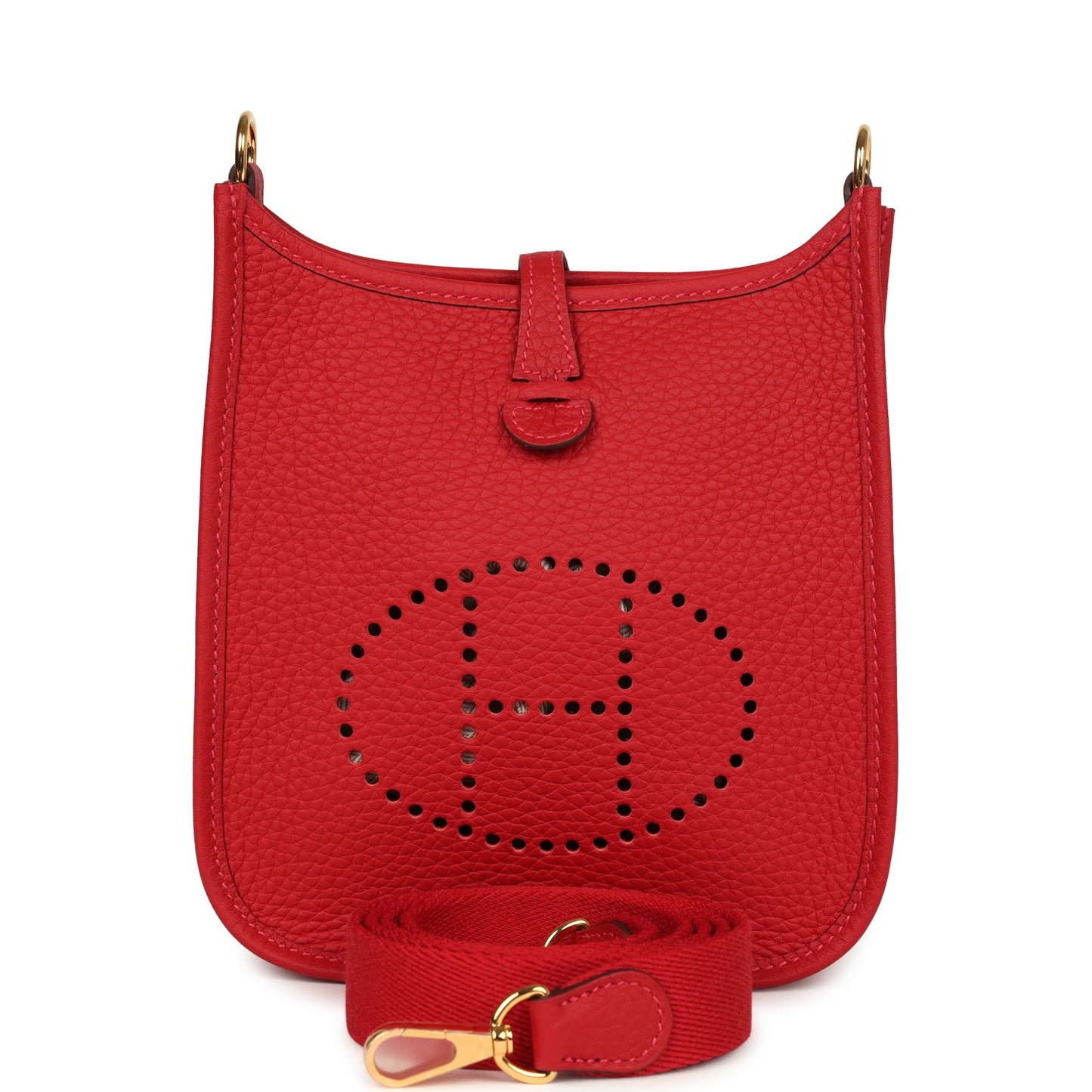 Hermes Evelyne TPM Vermillion Clemence Gold Hardware