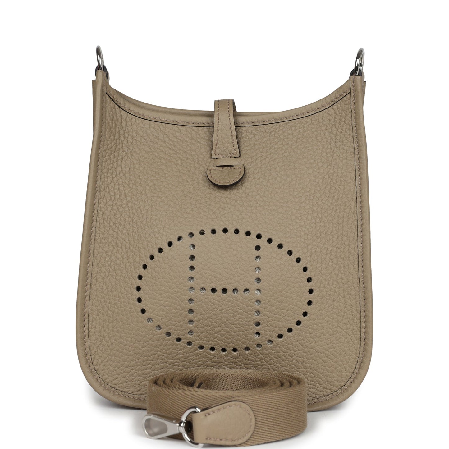 Hermes Evelyne TPM Beige Marfa Clemence Palladium Hardware