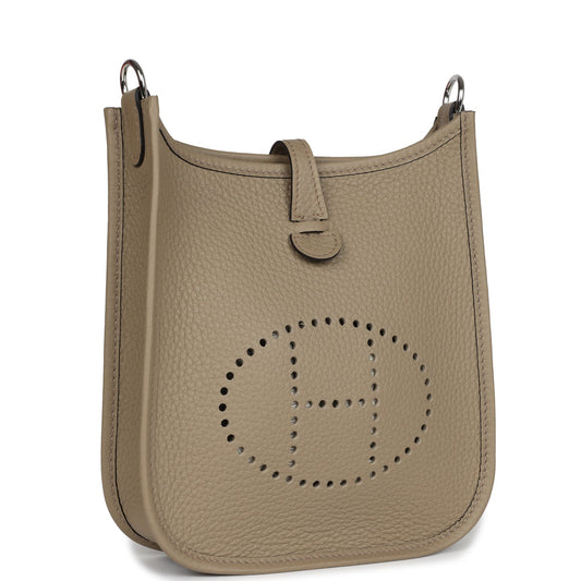 Hermes Evelyne TPM Beige Marfa Clemence Palladium Hardware