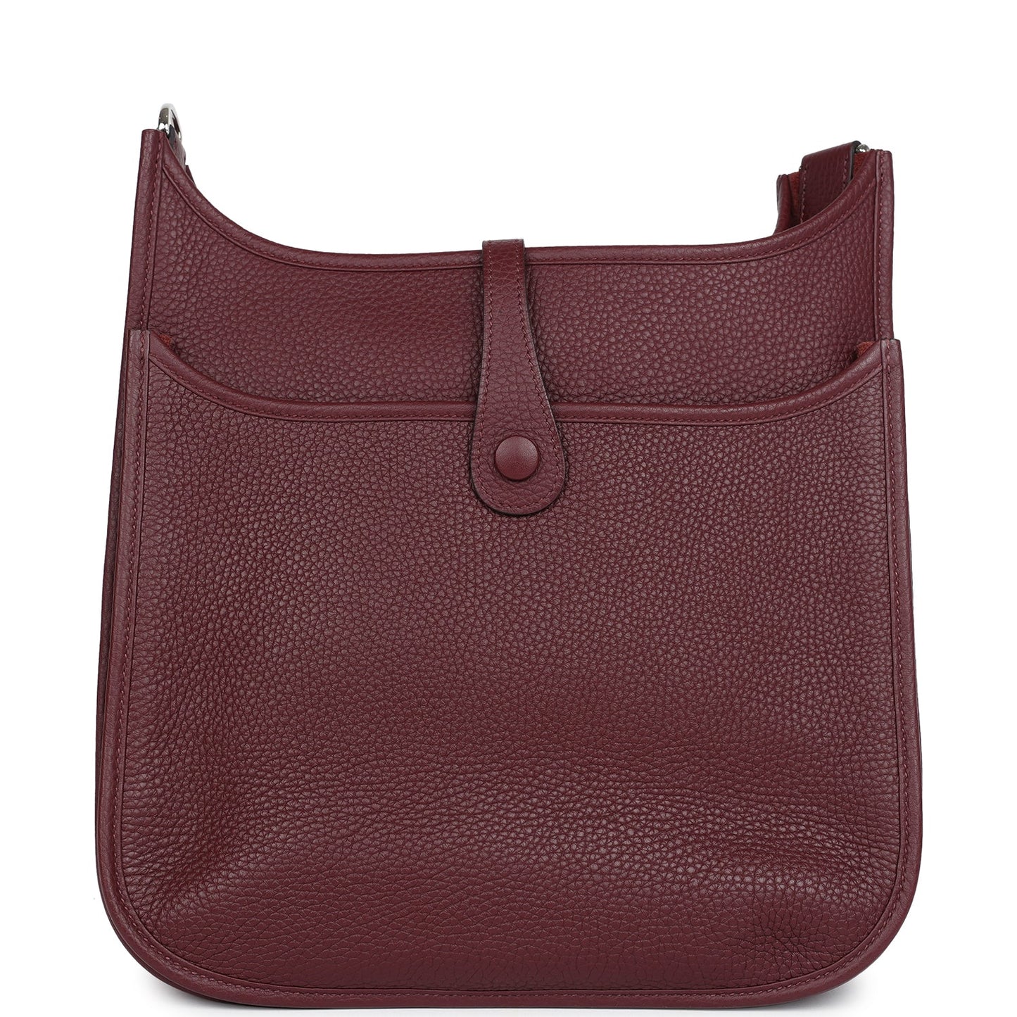 Hermes Evelyne III PM Bordeaux Clemence Palladium Hardware