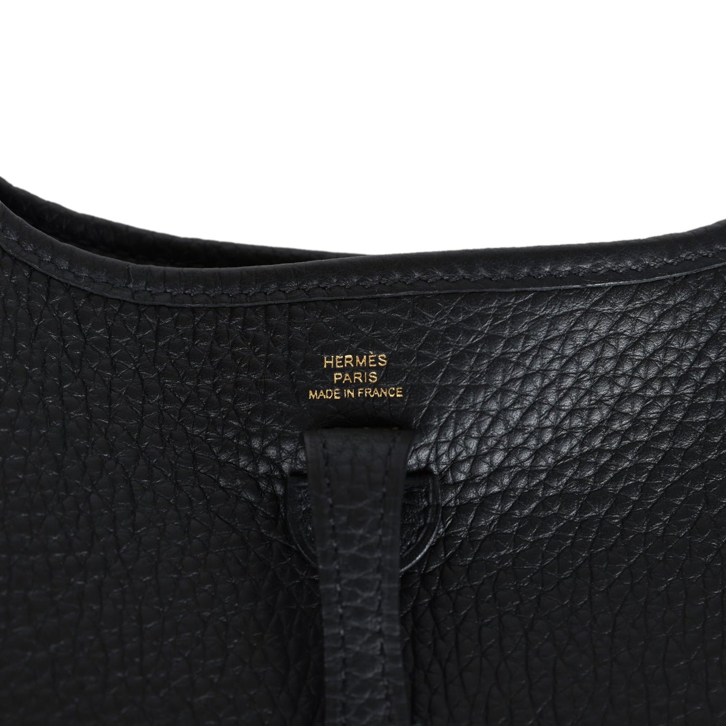 Hermes Evelyne TPM Black Clemence Gold Hardware