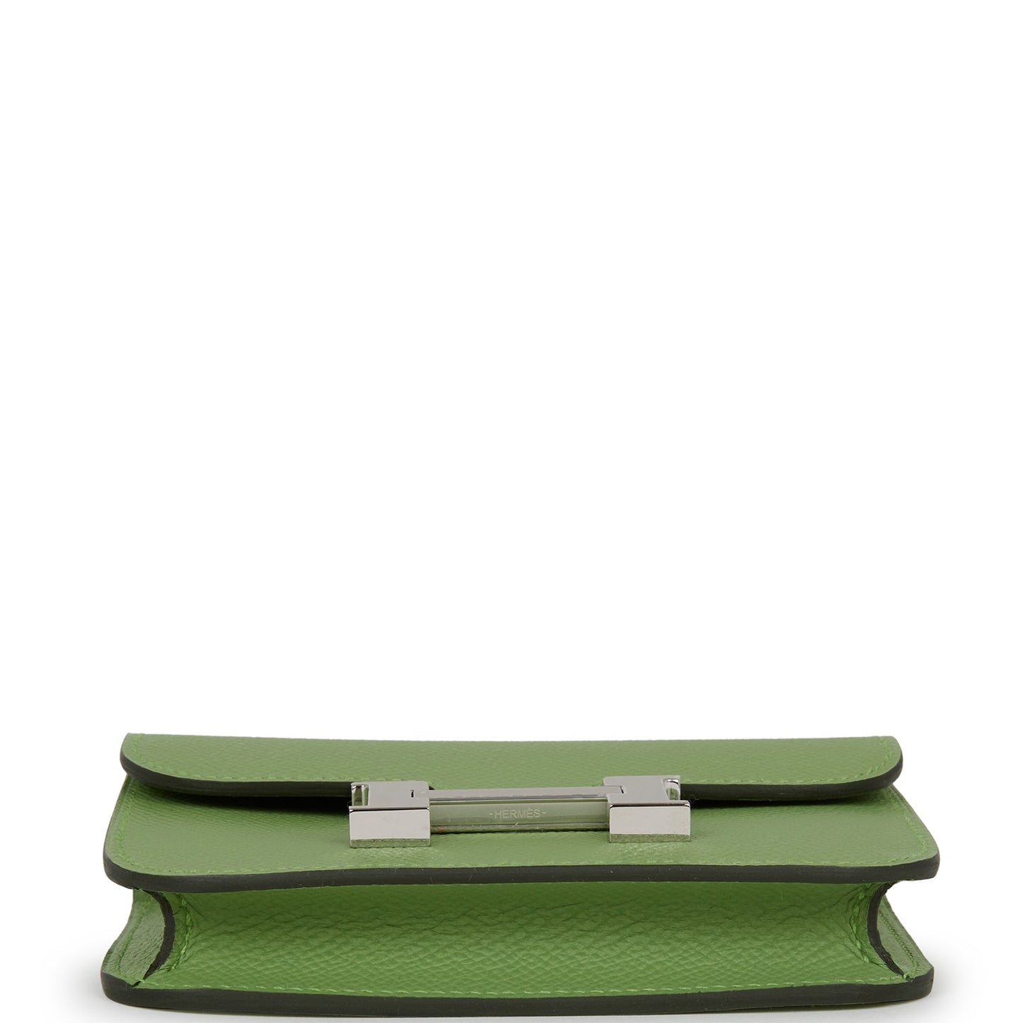 Hermes Constance Slim Wallet Vert Criquet Epsom Palladium Hardware