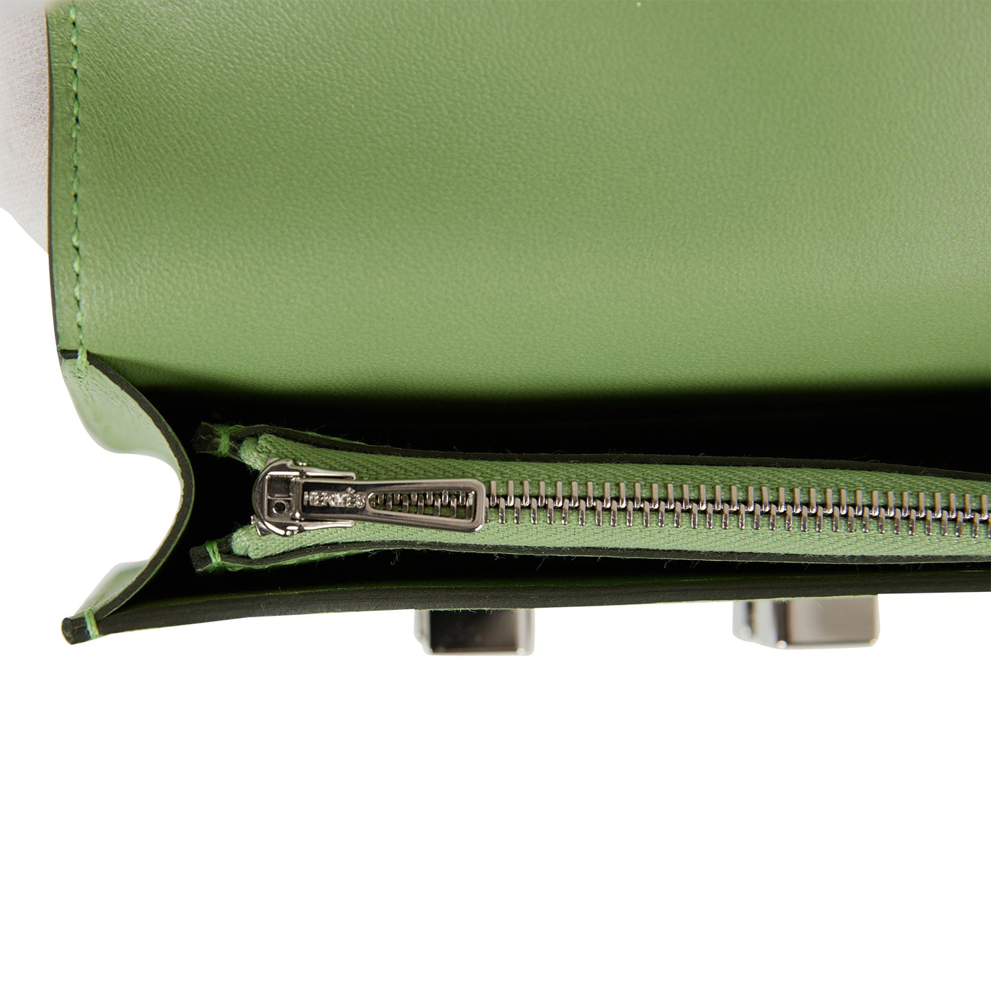 Hermes Constance Slim Wallet Vert Criquet Epsom Palladium Hardware