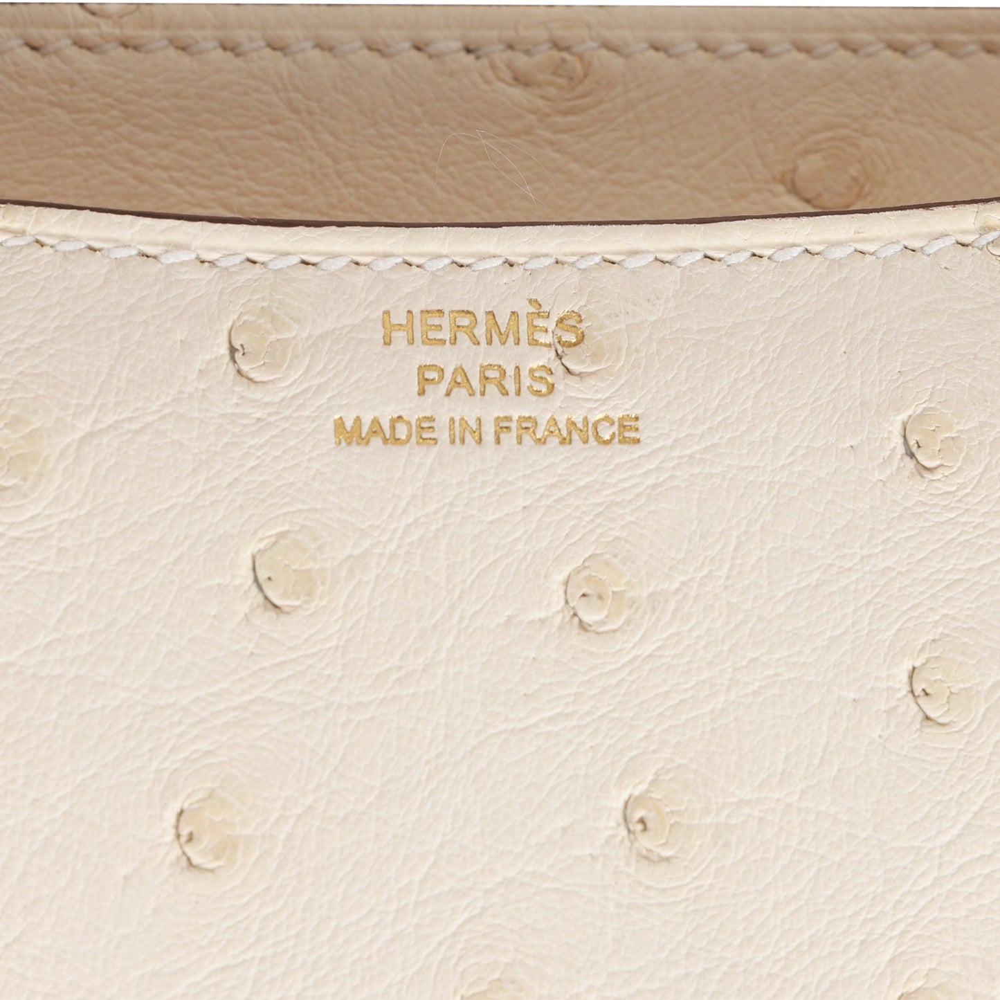 Hermes Constance 18 Nata Ostrich Gold Hardware