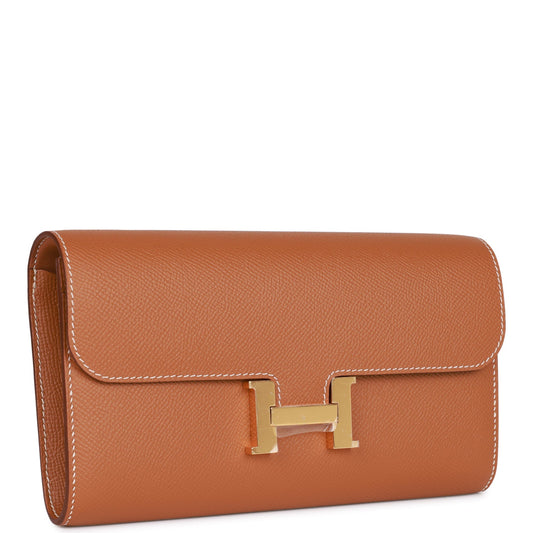 Hermes Constance Wallet To Go Gold Epsom Gold Hardware