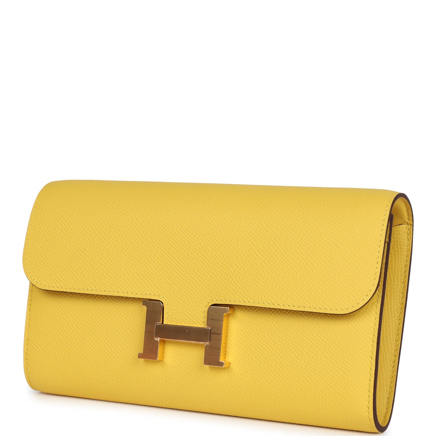 Hermes Constance To Go Wallet Jaune De Naples Epsom Gold Hardware