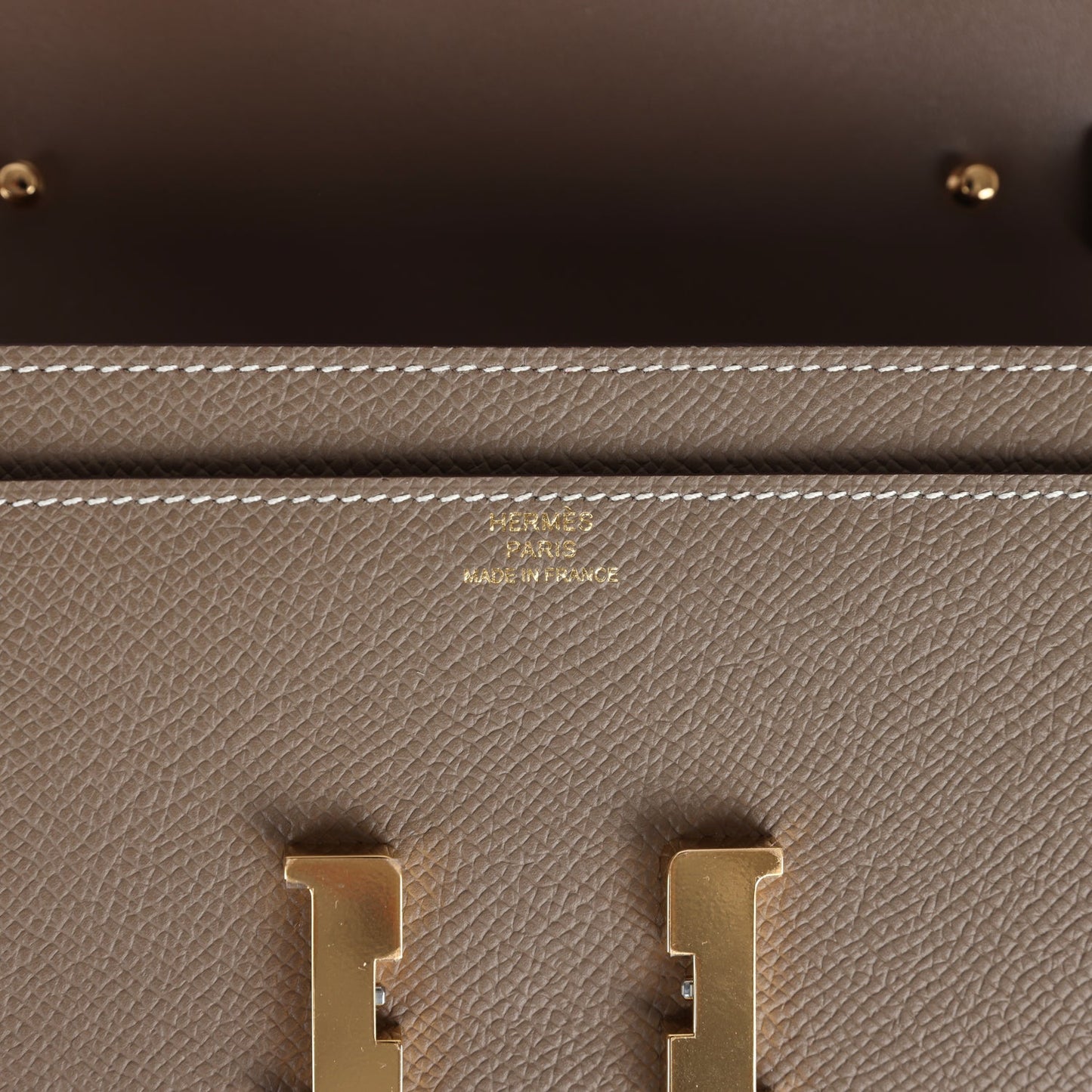 Hermes Constance Wallet To Go Etoupe Epsom Gold Hardware