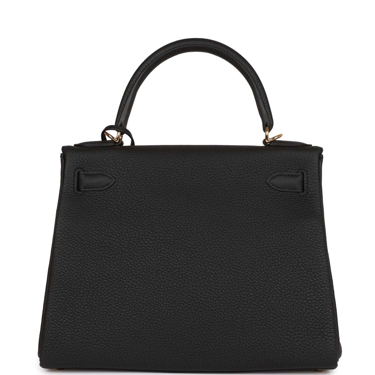 Hermes Kelly Retourne 28 Black Togo Gold Hardware