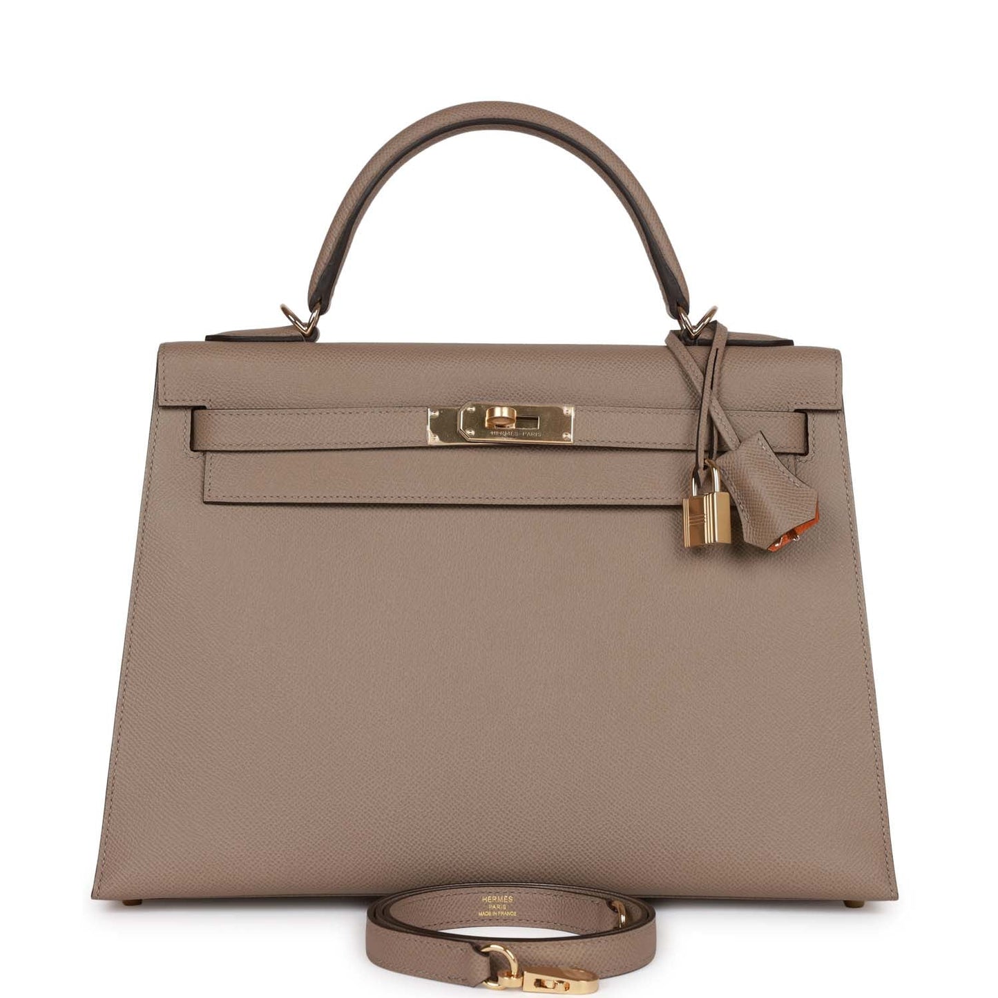 Hermes Kelly Sellier 32 Gris Asphalte Verso Epsom Permabrass Hardware