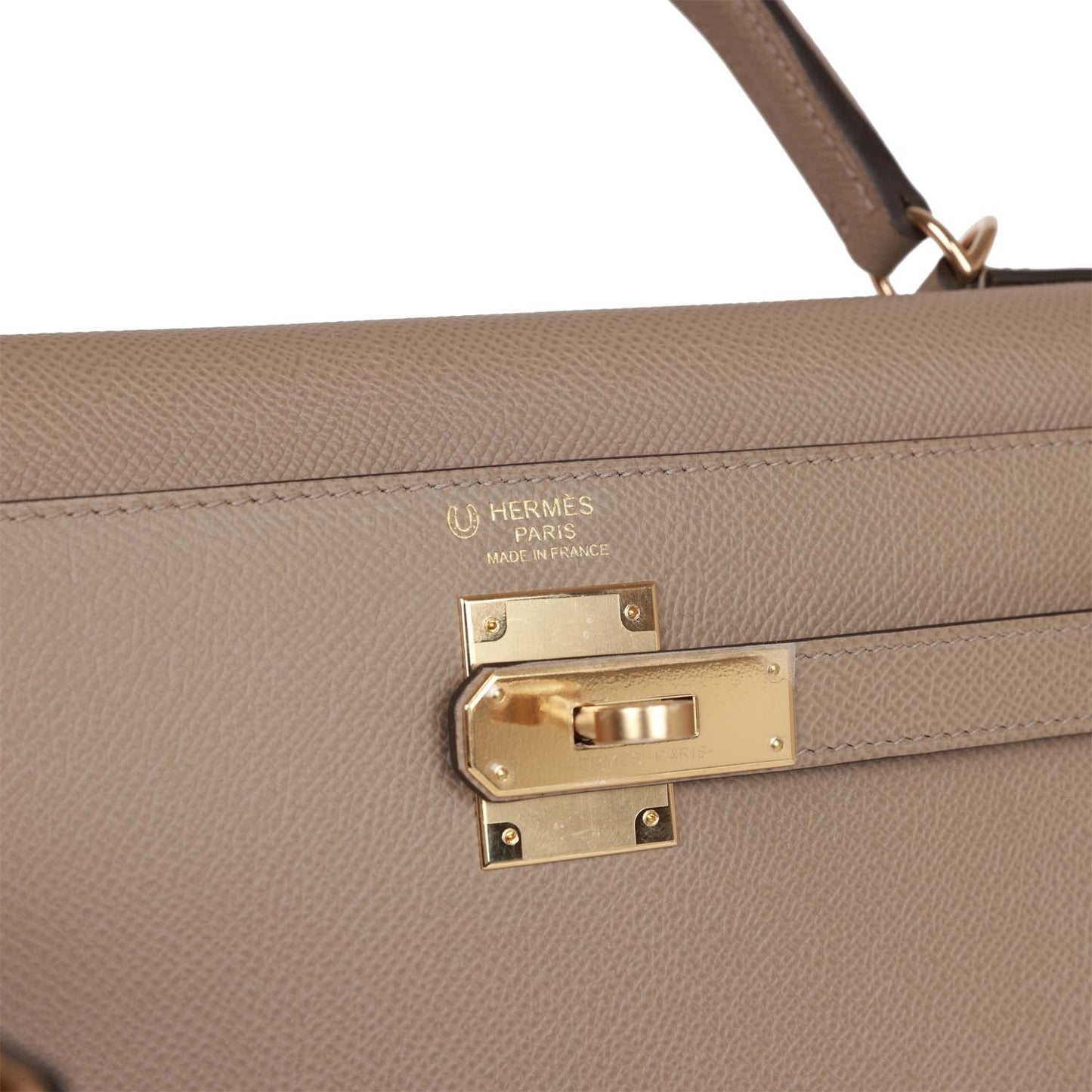 Hermes Kelly Sellier 32 Gris Asphalte Verso Epsom Permabrass Hardware