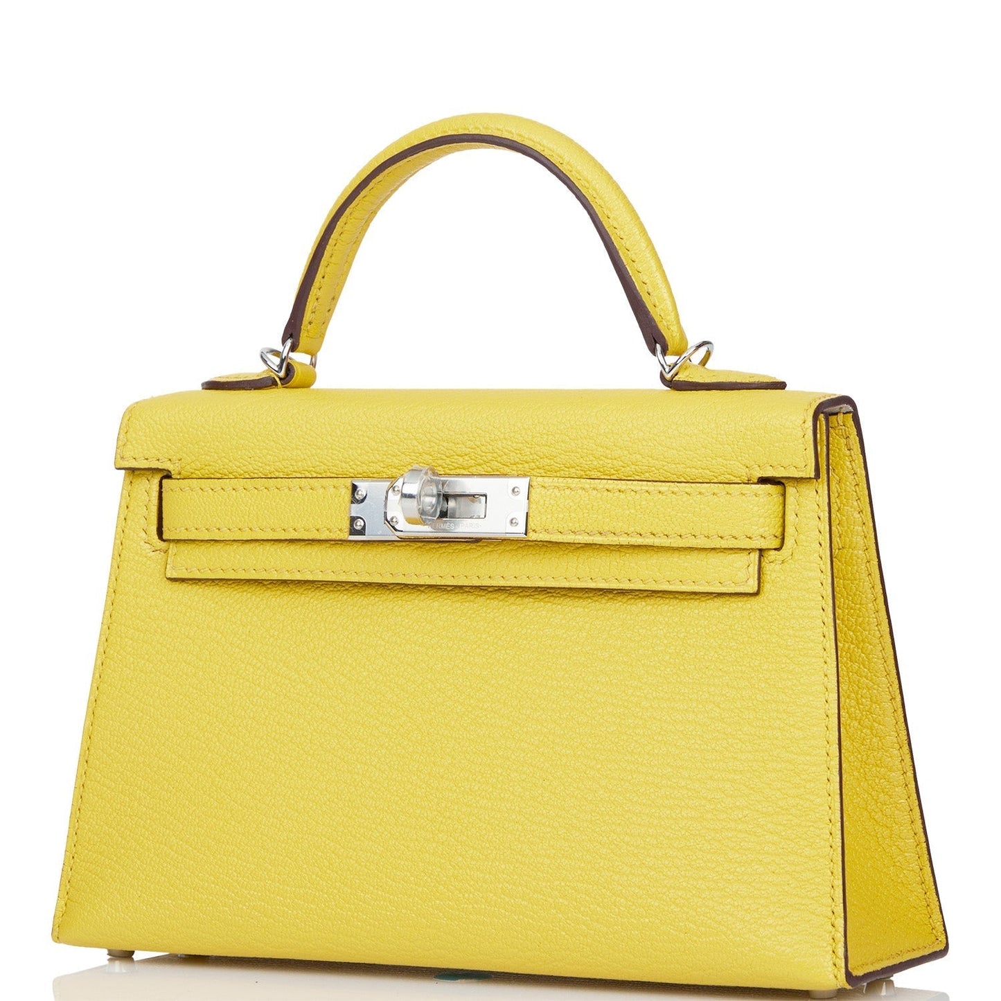 Hermes Kelly Sellier 20 Jaune de Naples Verso Chèvre Palladium Hardware