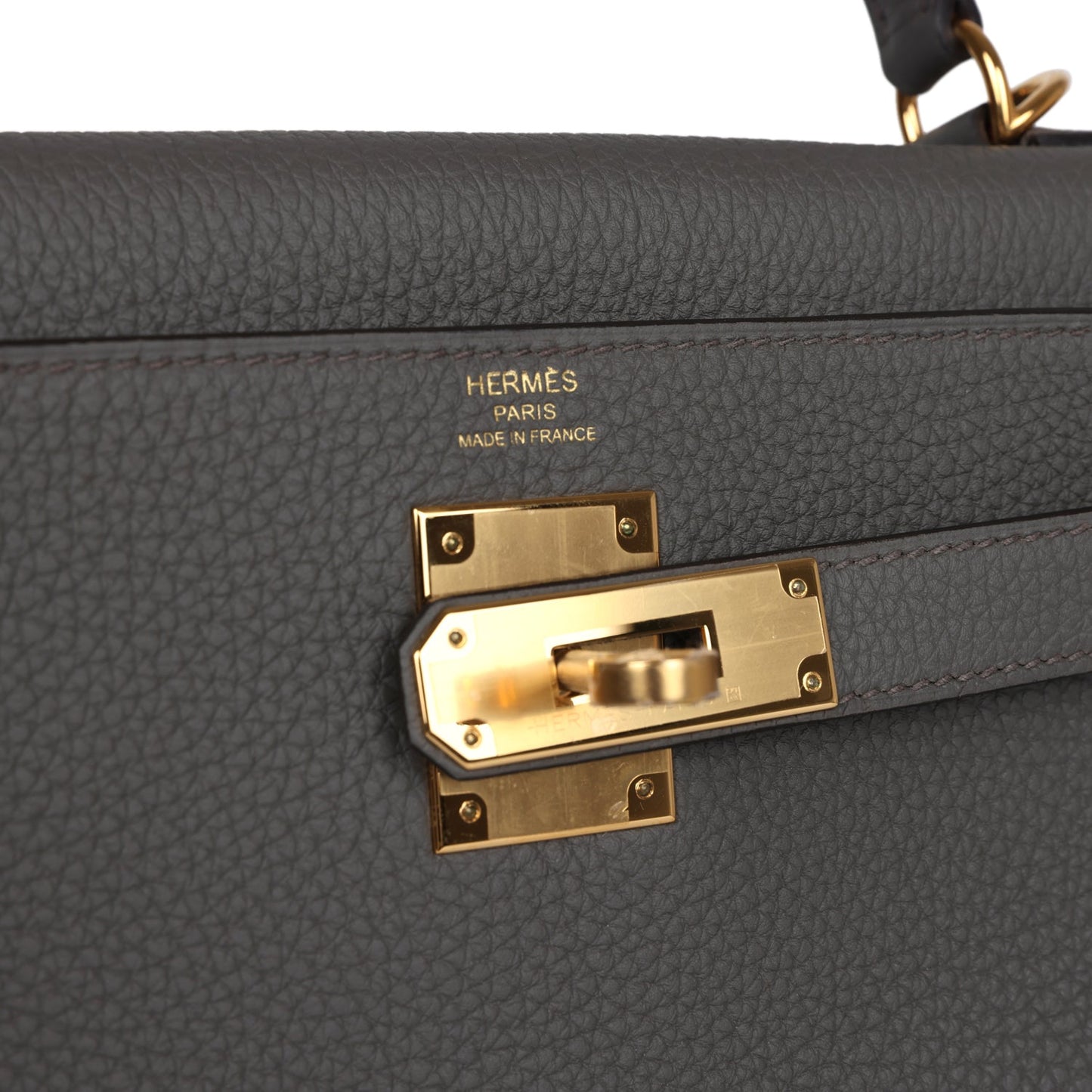 Hermes Kelly Retourne 28 Etain Togo Gold Hardware