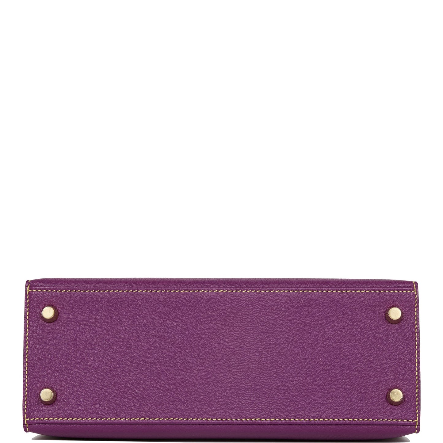 Hermes Kelly Sellier 25 Anemone and Lime Chevre Brushed Gold Hardware