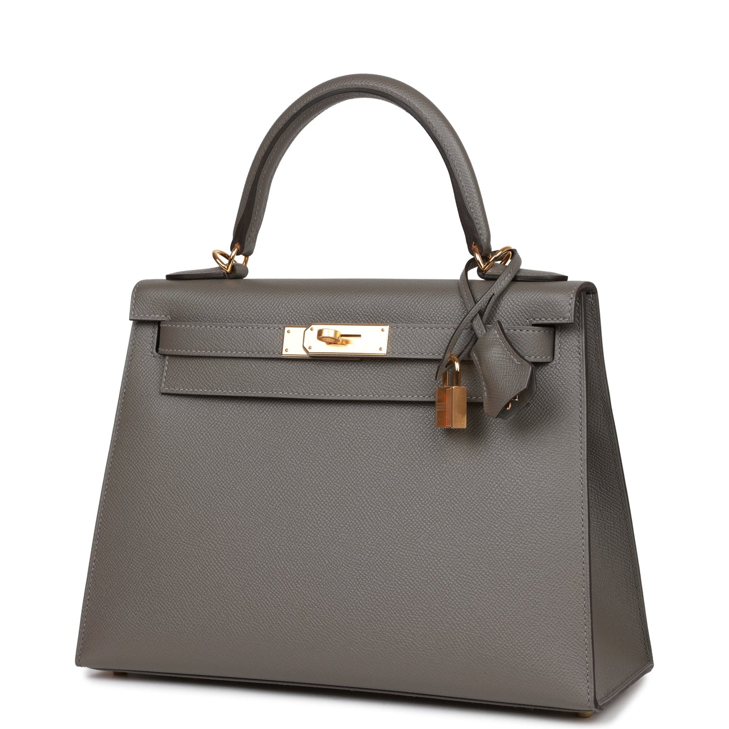 Hermes Kelly Sellier 28 Gris Meyer Epsom Gold Hardware