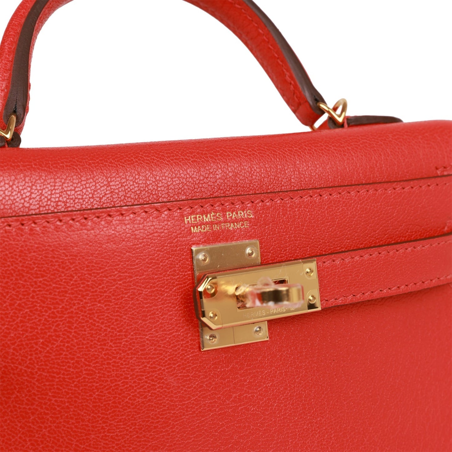 Hermes Kelly 20 Capucine Chevre Gold Hardware