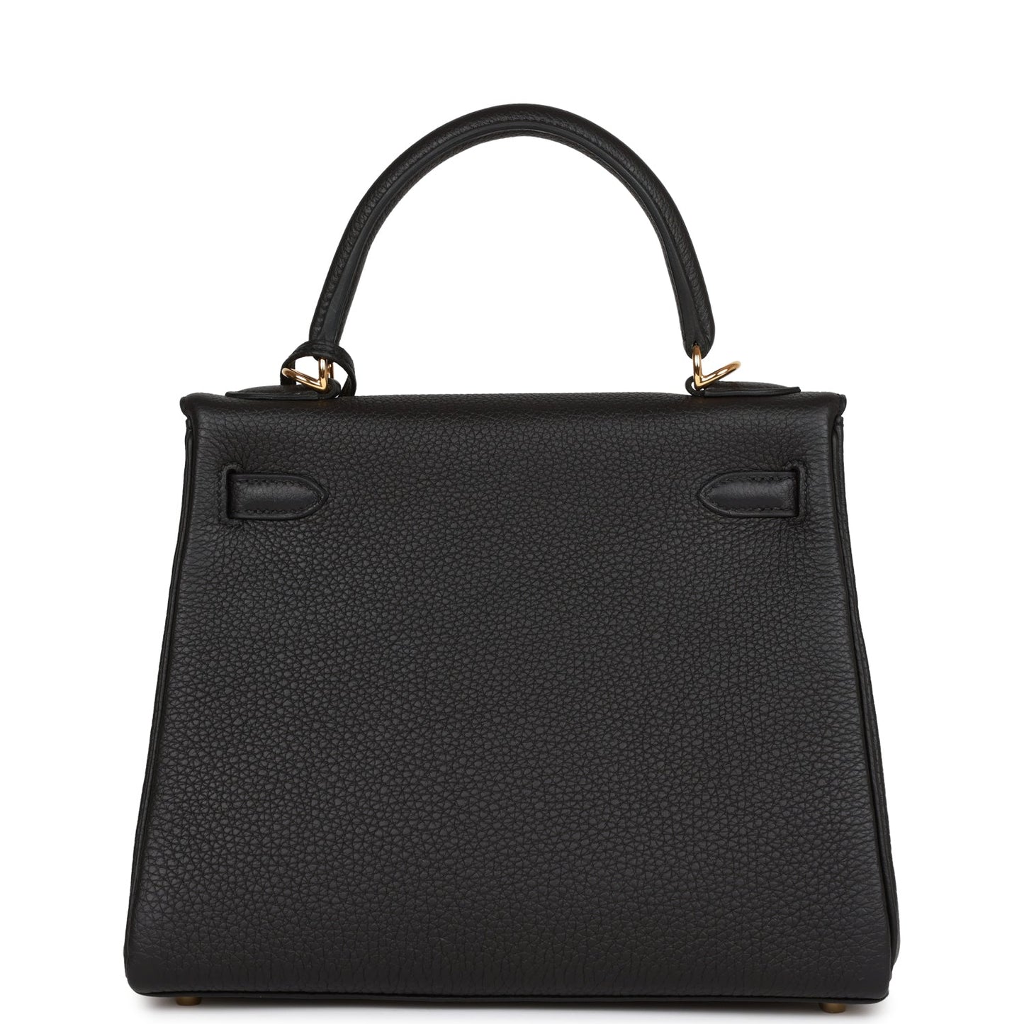 Hermes Kelly Retourne 25 Black Togo Gold Hardware