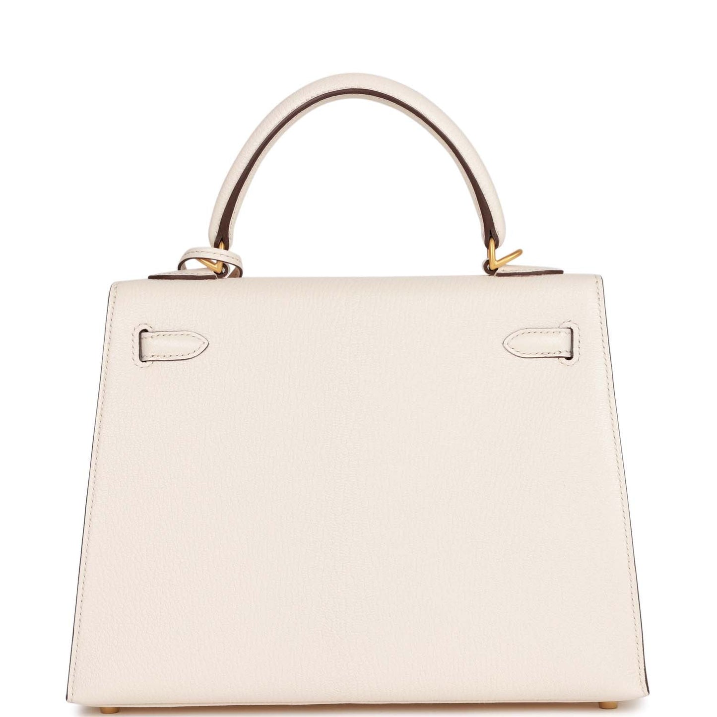 Hermes Kelly Sellier 25 Nata Verso Chevre Brushed Gold Hardware