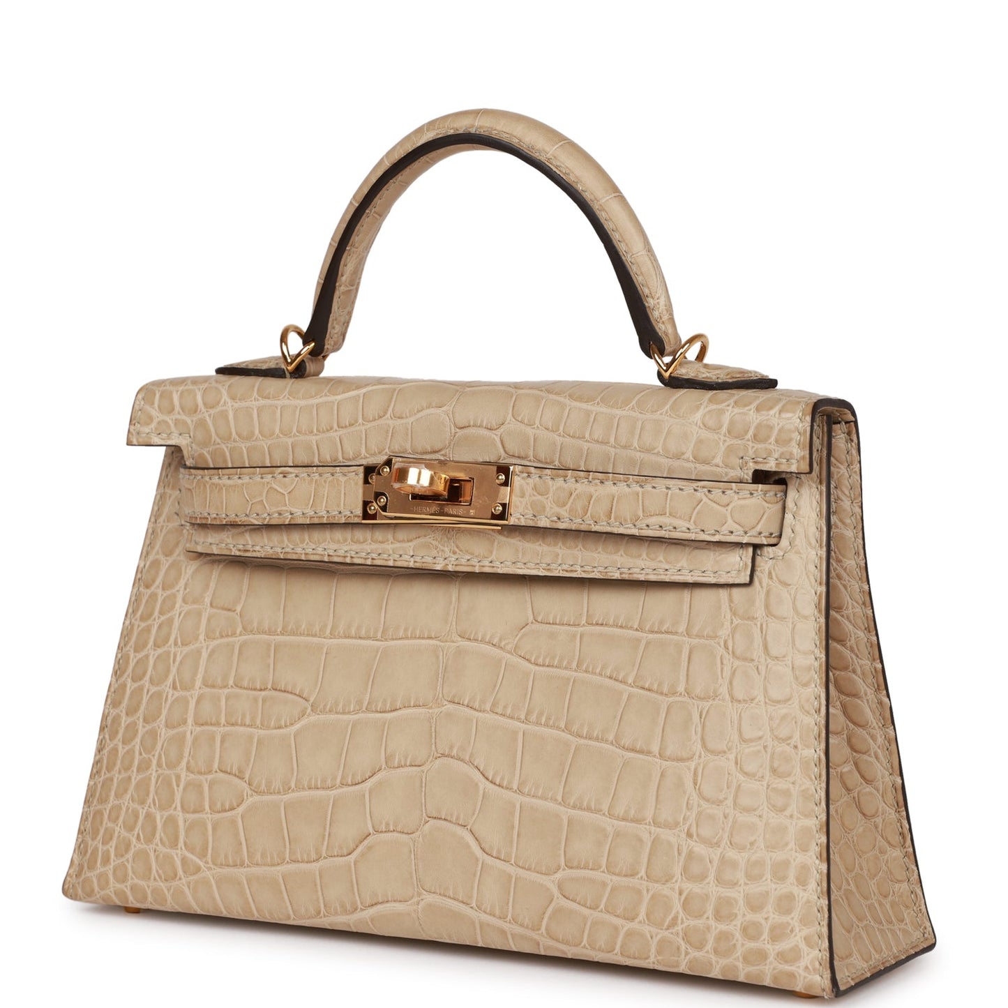 Hermes Kelly 20 Trench Matte Alligator Mississippiensis Gold Hardware