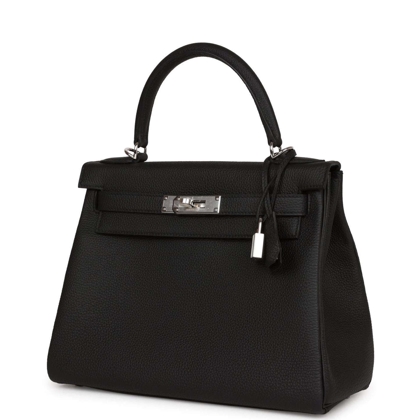 Hermes Kelly Retourne 28 Black Togo Palladium Hardware