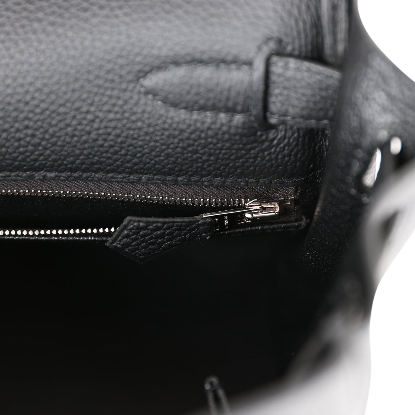 Hermes Kelly Retourne 28 Black Togo Palladium Hardware