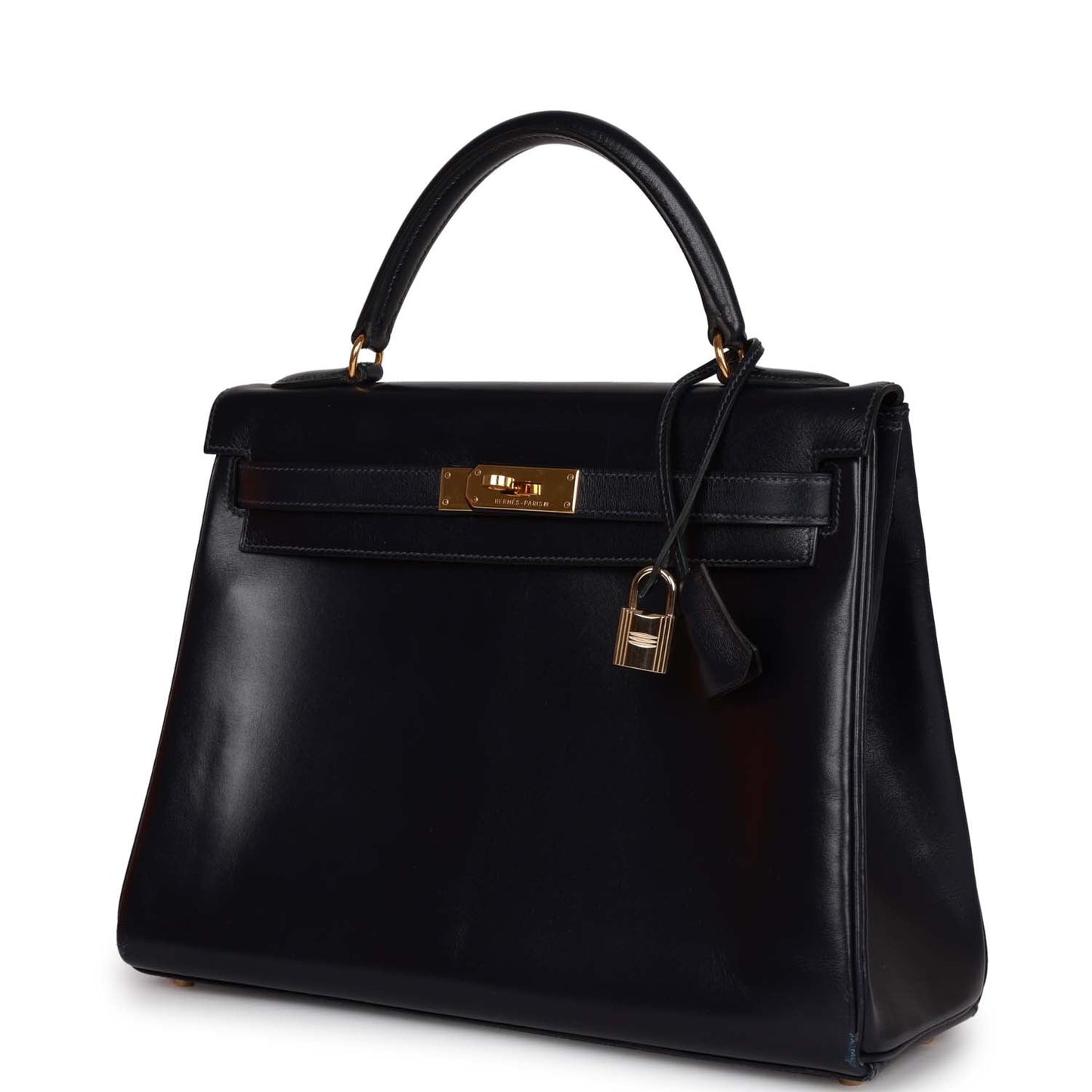 Hermes Kelly Retourne 32 Navy Box Gold Hardware