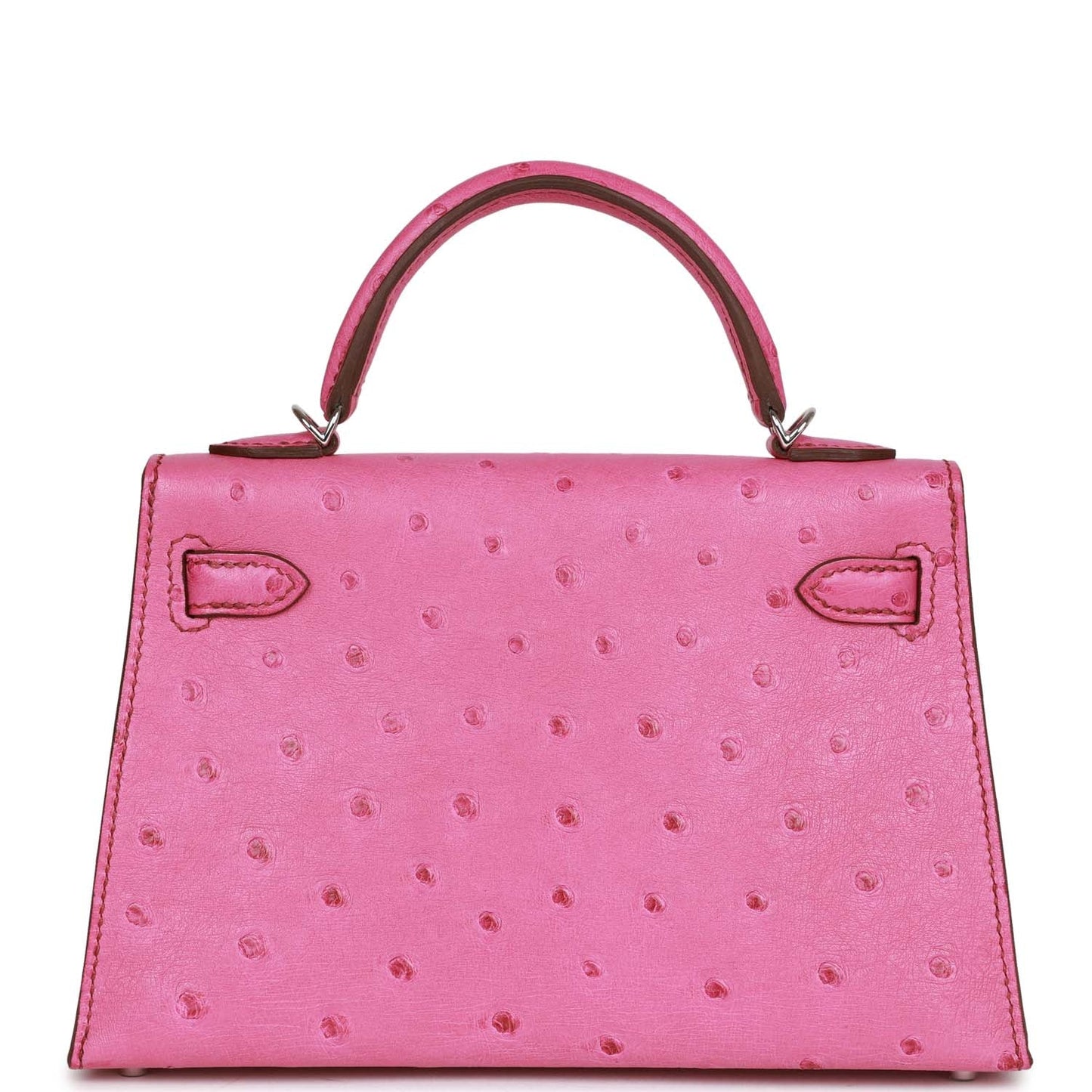 Hermes Kelly Sellier 20 Fuchsia Ostrich Palladium Hardware