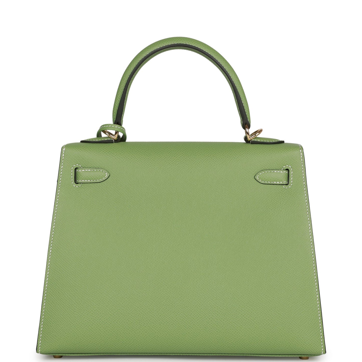 Hermes Kelly Sellier 25 Vert Criquet Epsom Permabrass Hardware