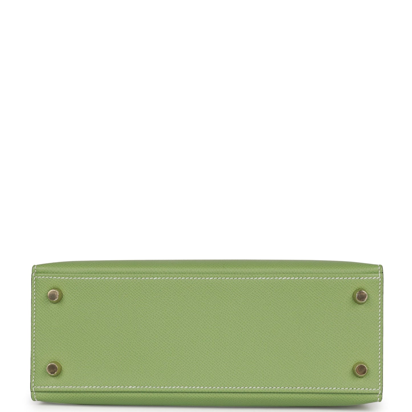 Hermes Kelly Sellier 25 Vert Criquet Epsom Permabrass Hardware