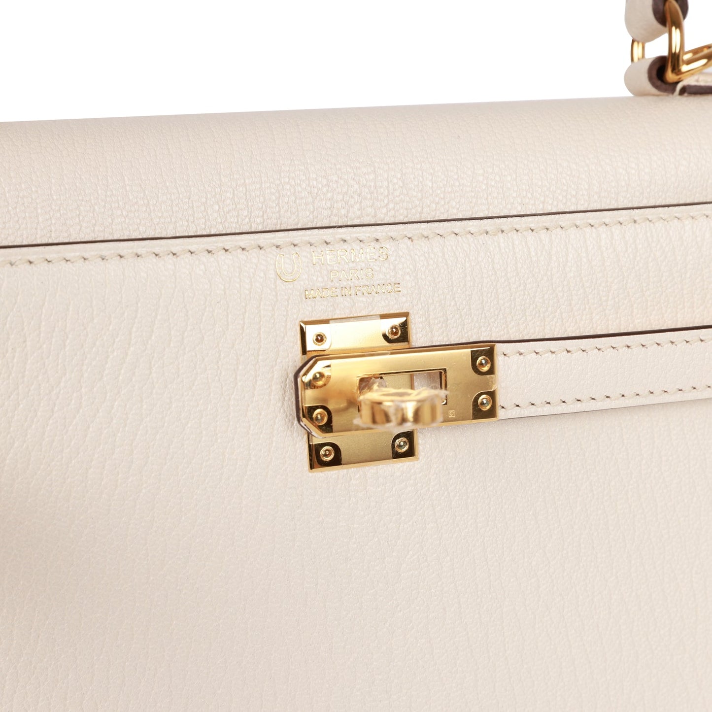 Hermes Kelly Sellier 25 Nata Verso Chevre Gold Hardware