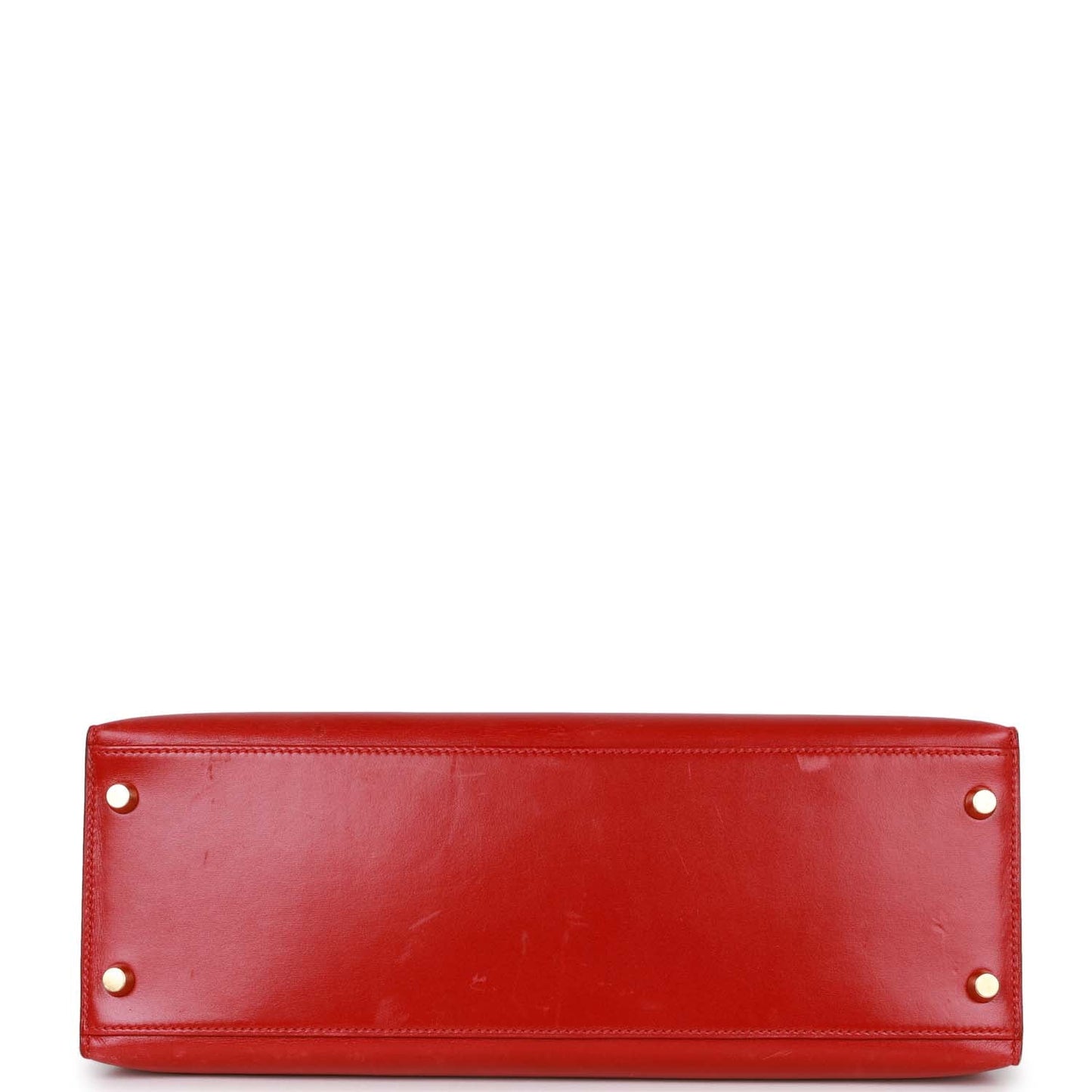 Hermes Kelly Sellier 32 Rouge Vif Box Gold Hardware